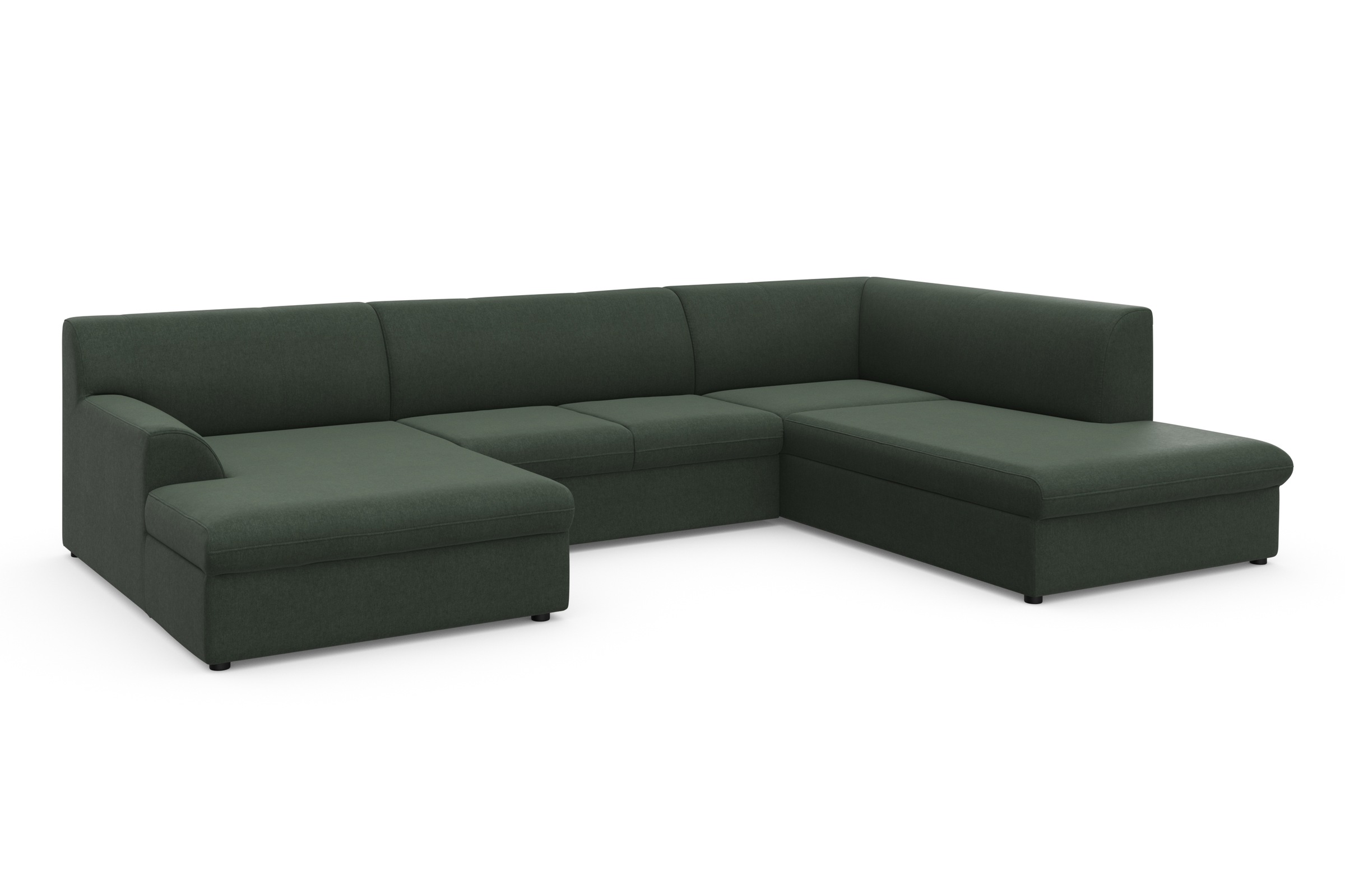 Wohnlandschaft DOMO COLLECTION "Topper, elegant und zeitlos, komfortabel, U-Form", grün (apfelgrün), B:320cm H:78cm T:213cm, Sofas, Wohnlandschaft, wahlweise mit Bettfunktion 5