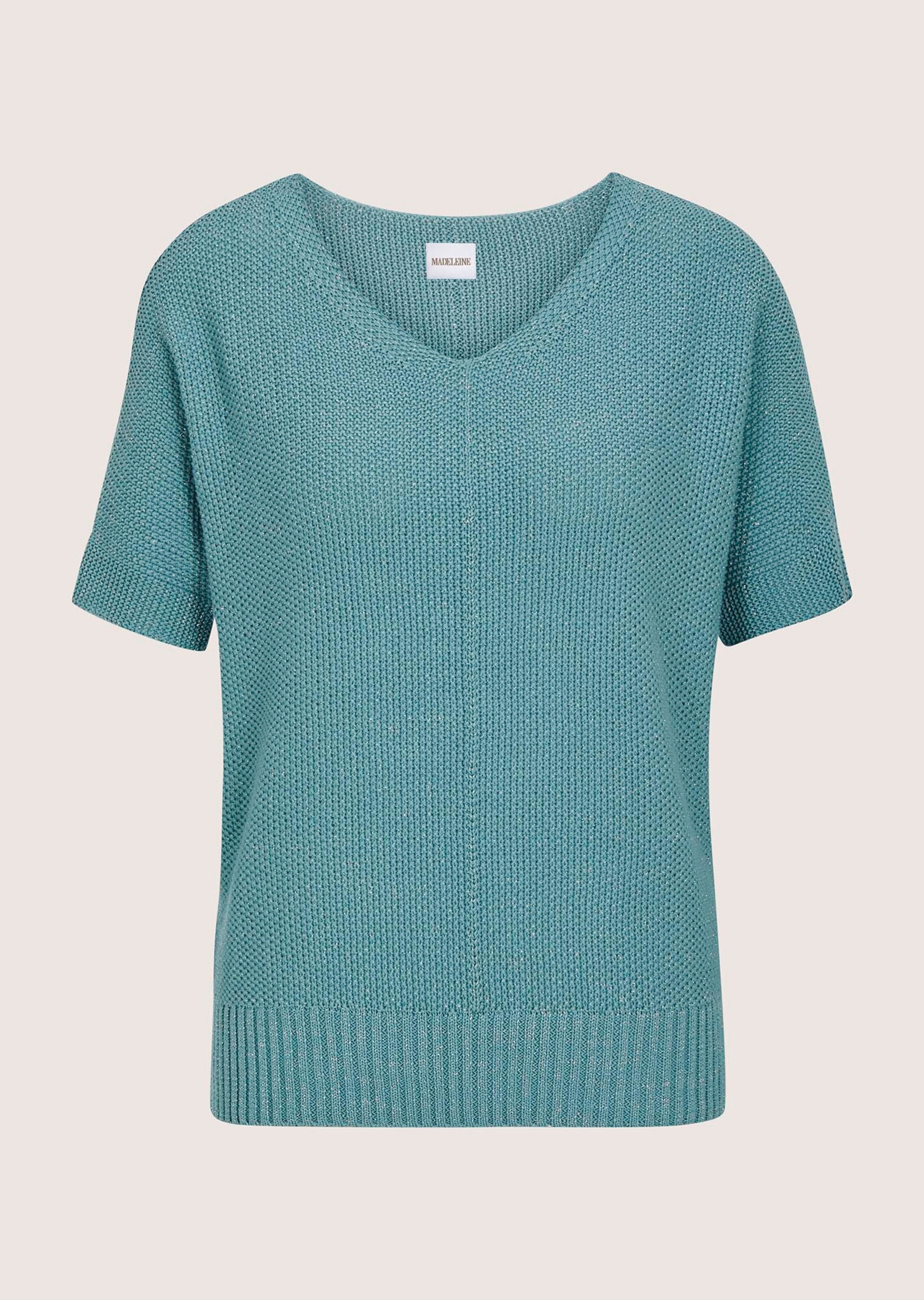 MADELEINE "Strickpullover Strukturpullover mit Glanzeffekt" Glanzgarn