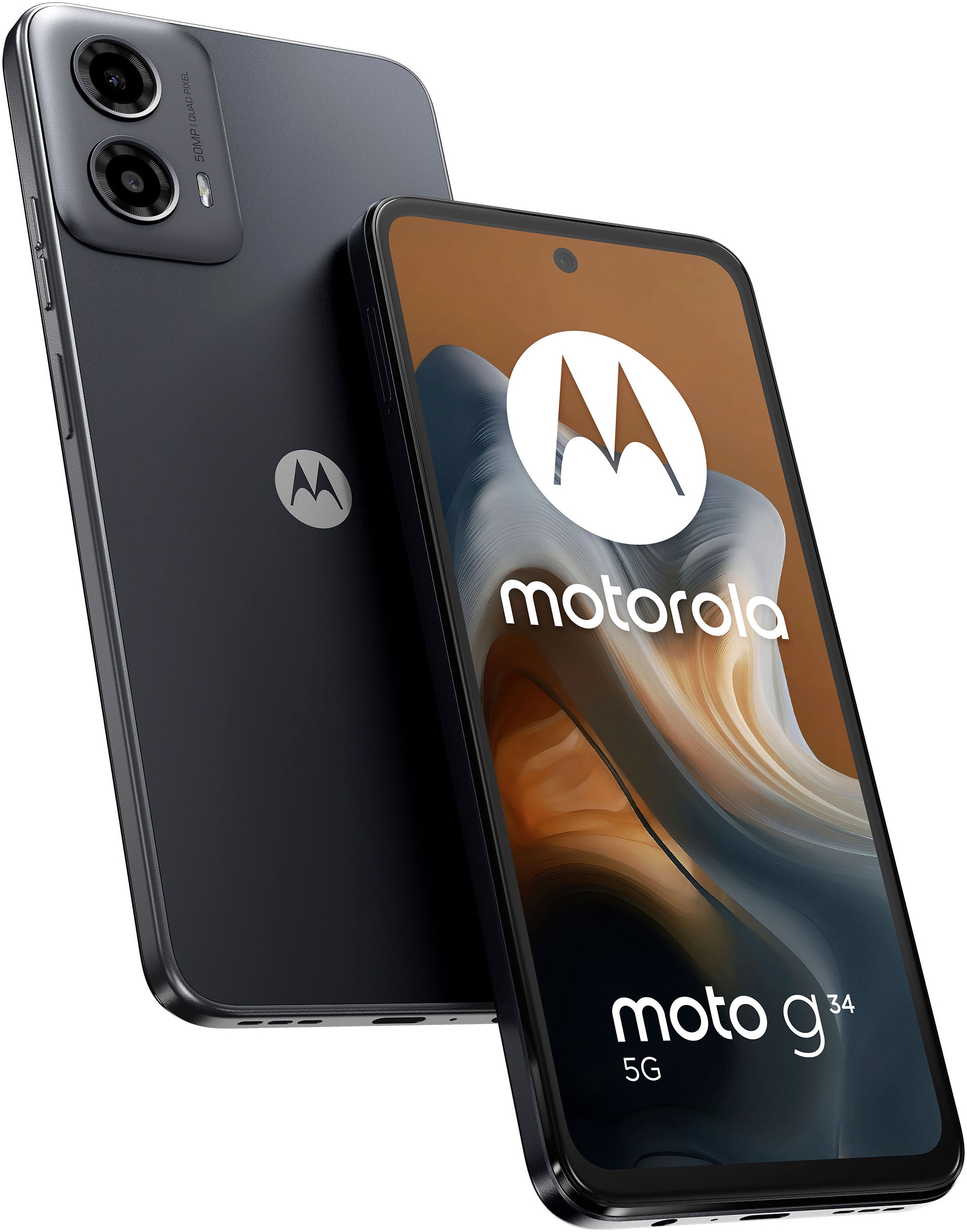 Smartphone »moto g34 5G«, Charcoal Black, 128 GB Speicherplatz