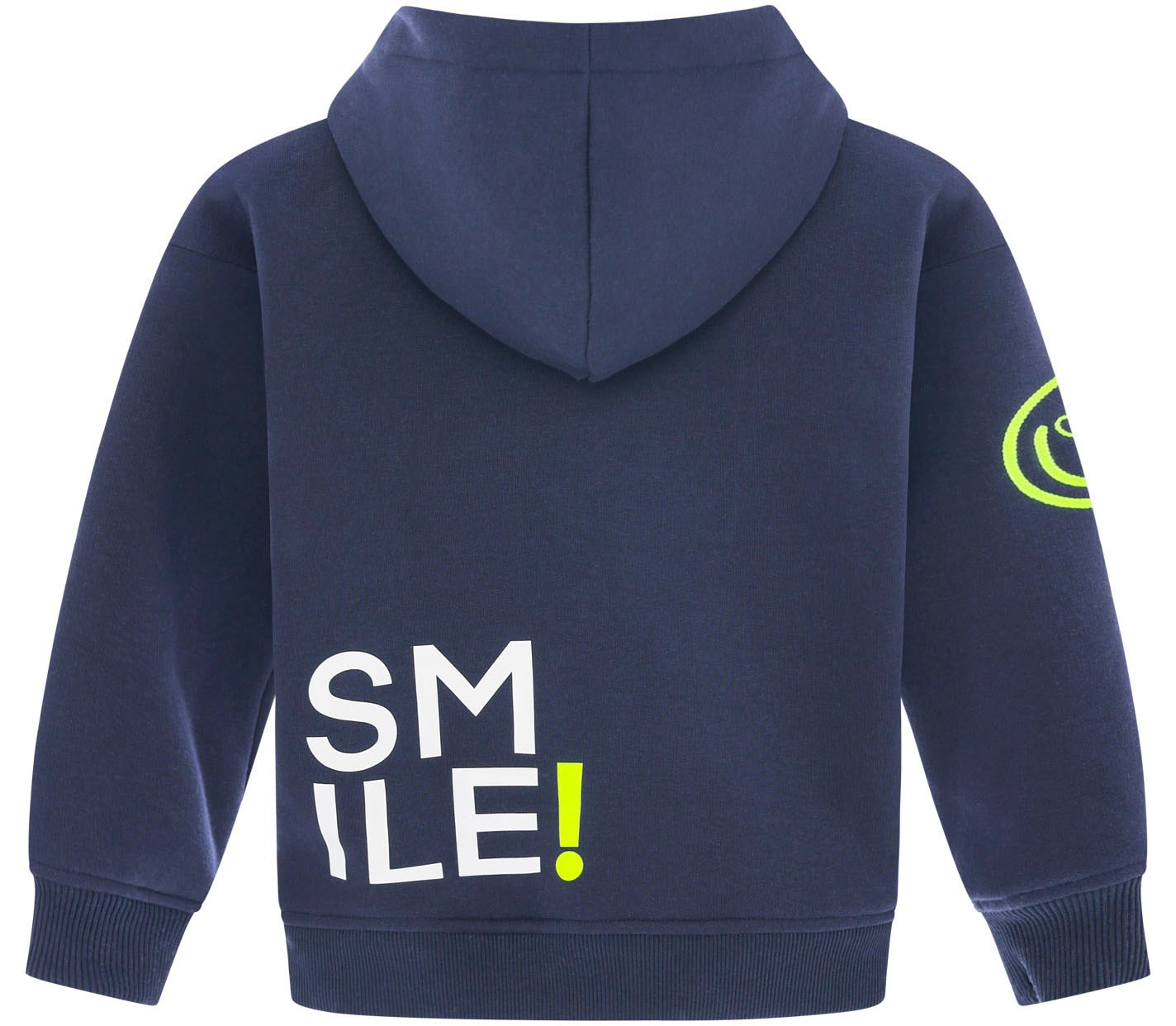 Zwillingsherz Hoodie »"Alissa-Kids"«, mit "Smile"-Aufdruck in Neonfarben und gestickte Smiley