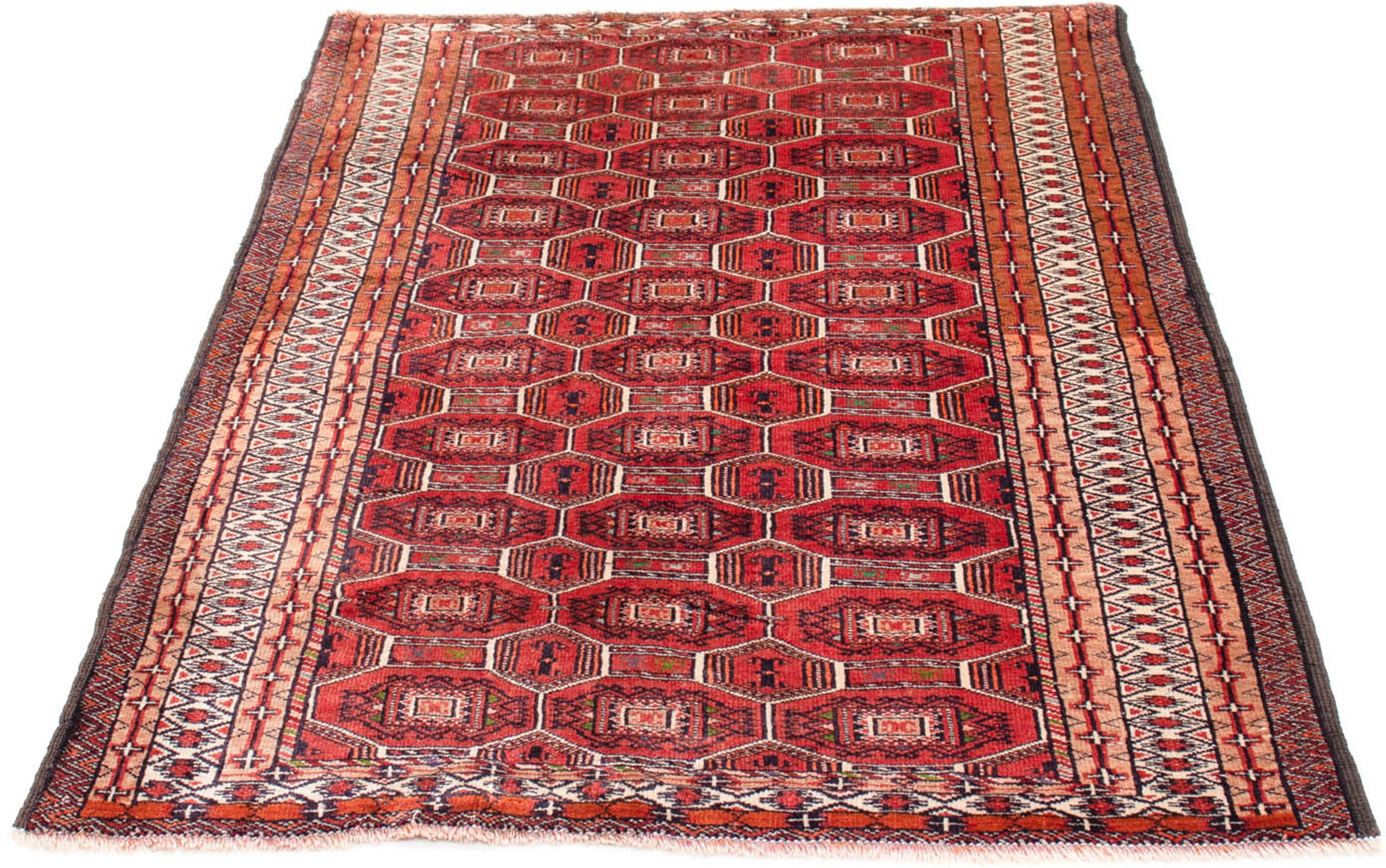 morgenland Orientteppich "Belutsch - 134 x 94 cm - dunkelrot", rechteckig, 8 mm Höhe, Wohnzimmer, Handgeknüpft, Einzelst