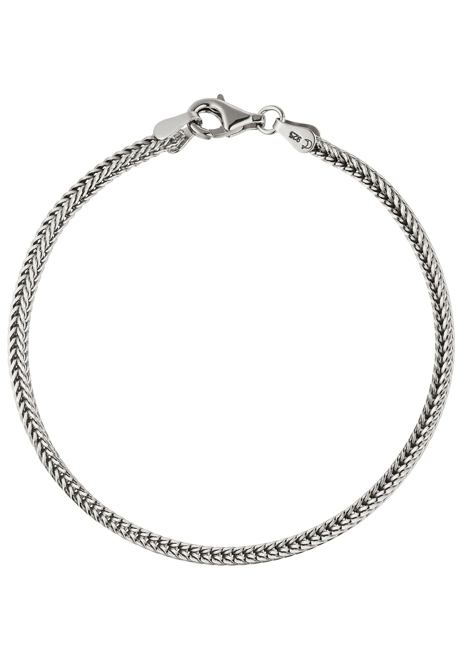 JOBO Silberarmband, Fuchsschwanzarmband 925 Silber 19 cm