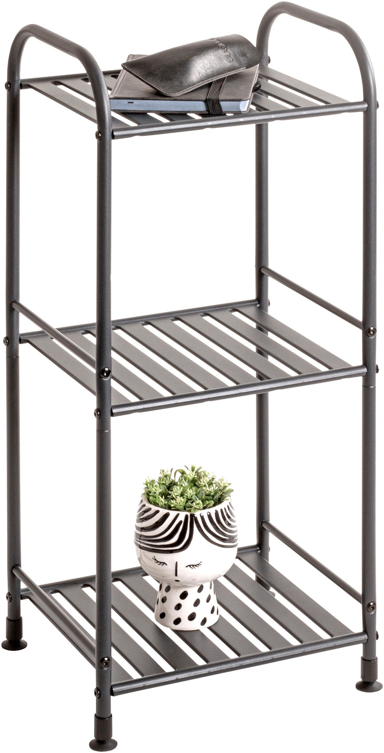 HAKU Regal »Aufbewahrungsregal, Dekoregal, Standregal« 1 Stk. tlg. rechteckig - aus Metall Anthrazit - B/T/H 33/28/78 cm