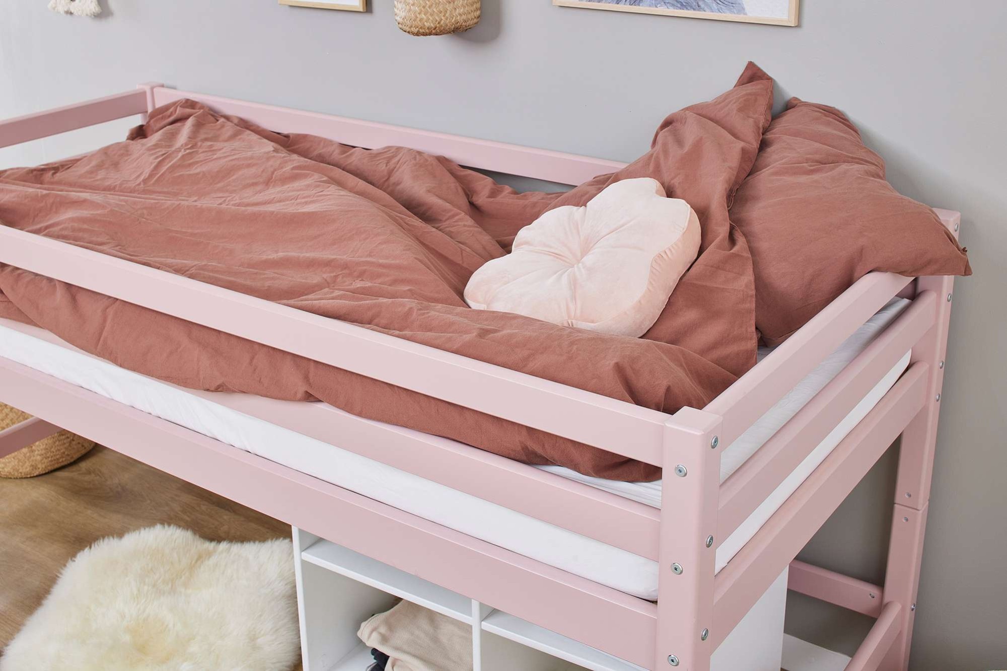 Hoppekids Hochbett »ECO Dream MY COLOR«, 90x200, umbaubar in Einzelbett