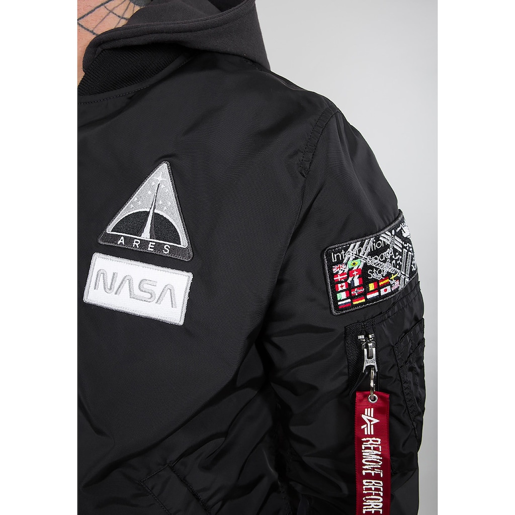 Alpha Industries Bomberjacke »ALPHA INDUSTRIES Men - Bomber & Flight Jackets MA-1 TT Hood NASA«