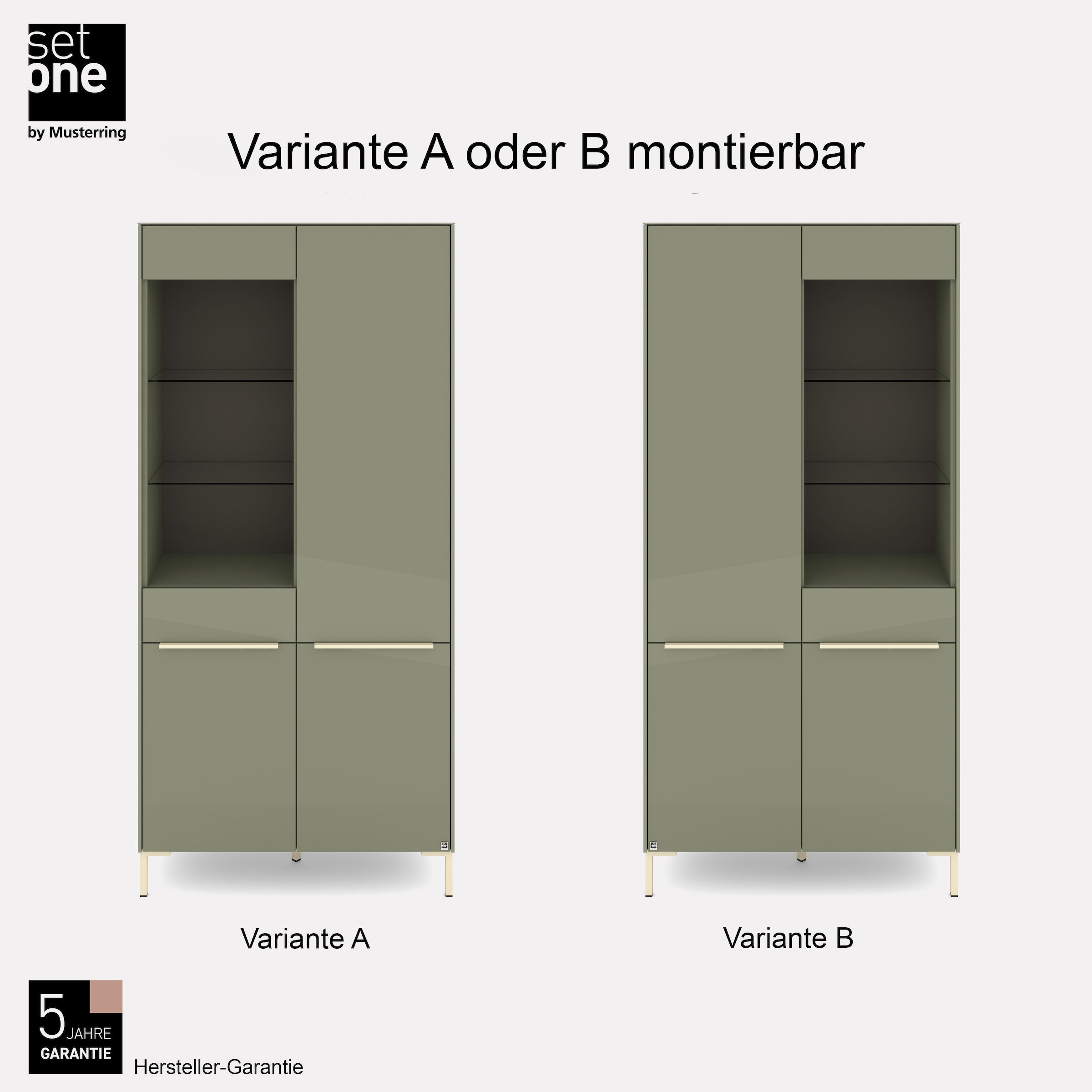 set one by Musterring Standvitrine »Reno« 1 Stk. tlg. Mit Winkelfuß in diversen Farben, 199 cm Höhe & Farbauswahl