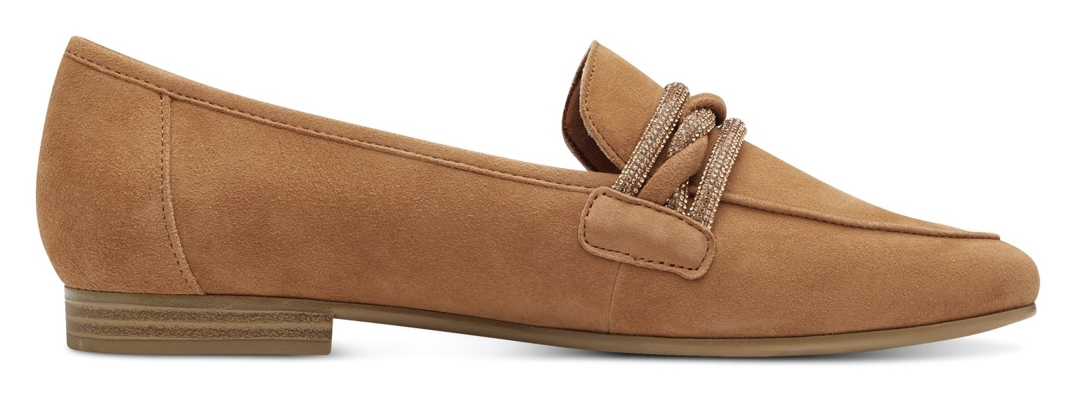 MARCO TOZZI Slipper, Blockabsatz, Loafer, Businessschuh, Schlupfschuh mit Zierriegel