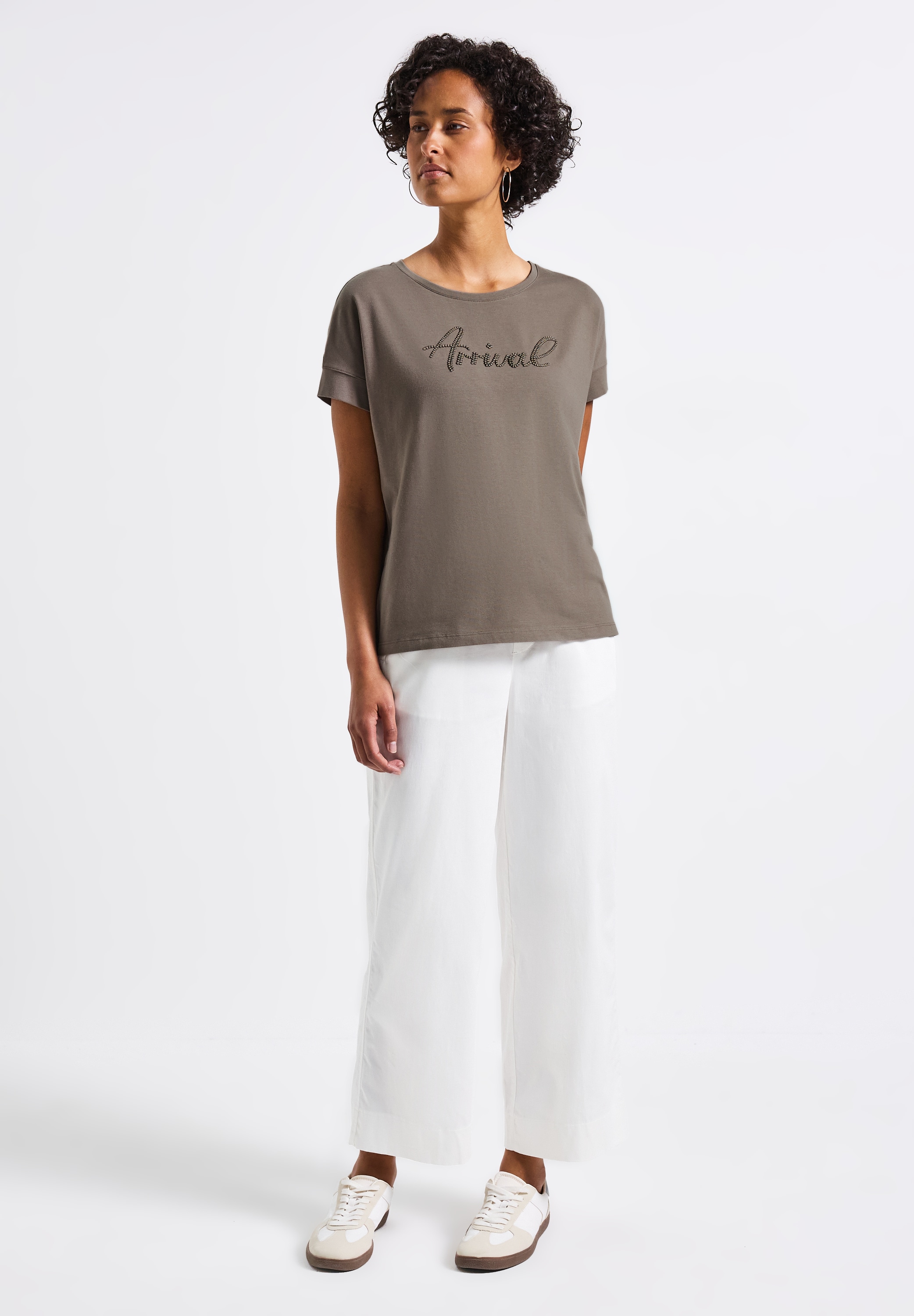 STREET ONE T-Shirt, aus softem Materialmix