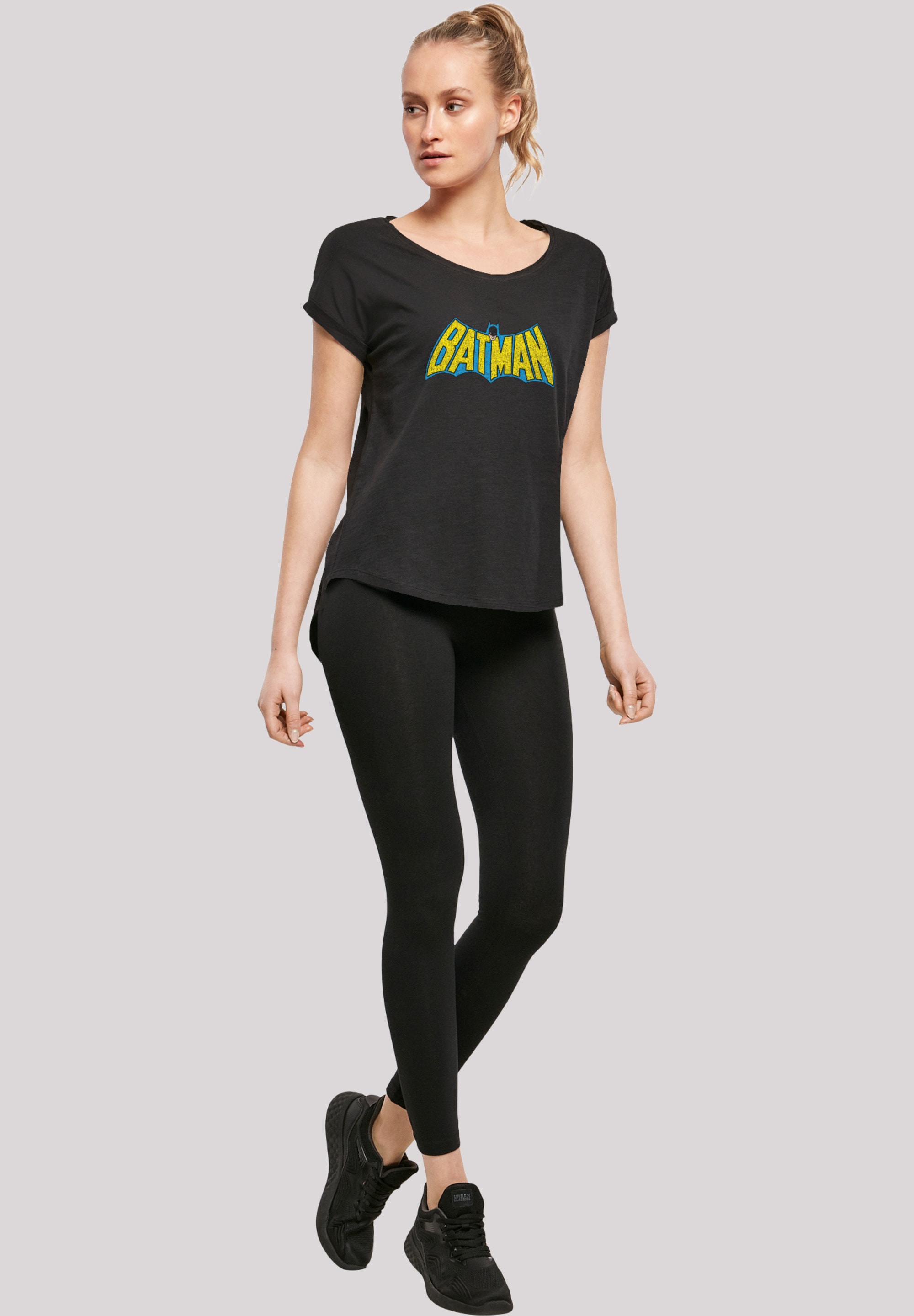 F4NT4STIC T-Shirt »DC Comics Superhelden Batman Crackle Logo«, Print