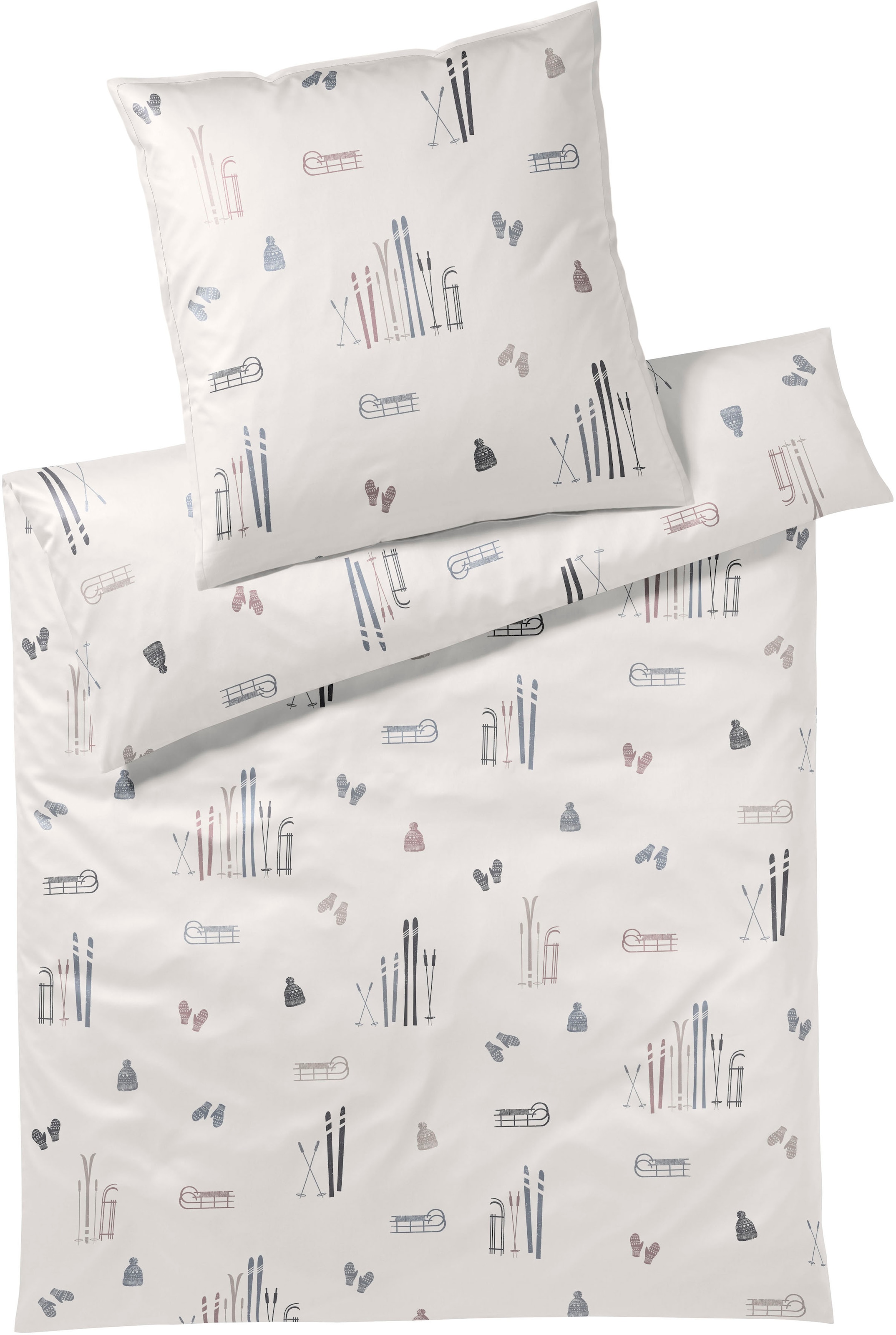Elegante Bettwäsche "Winterzauber" 2 Stk. tlg. angenehmes Hautgefühl günstig online kaufen