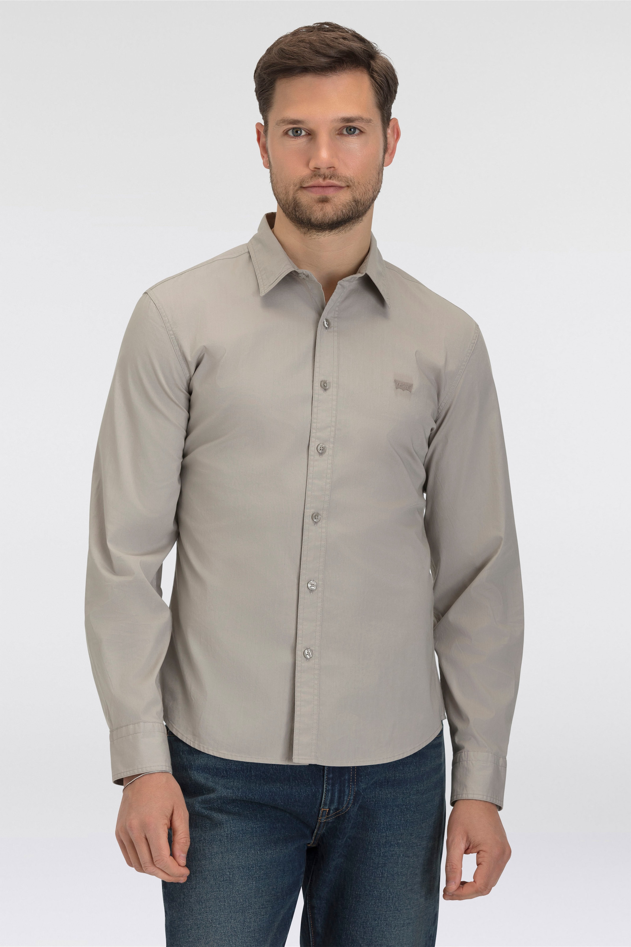 Levi's® Jeanshemd »BATTERY HM SHIRT SLIM«, mit Logobadge