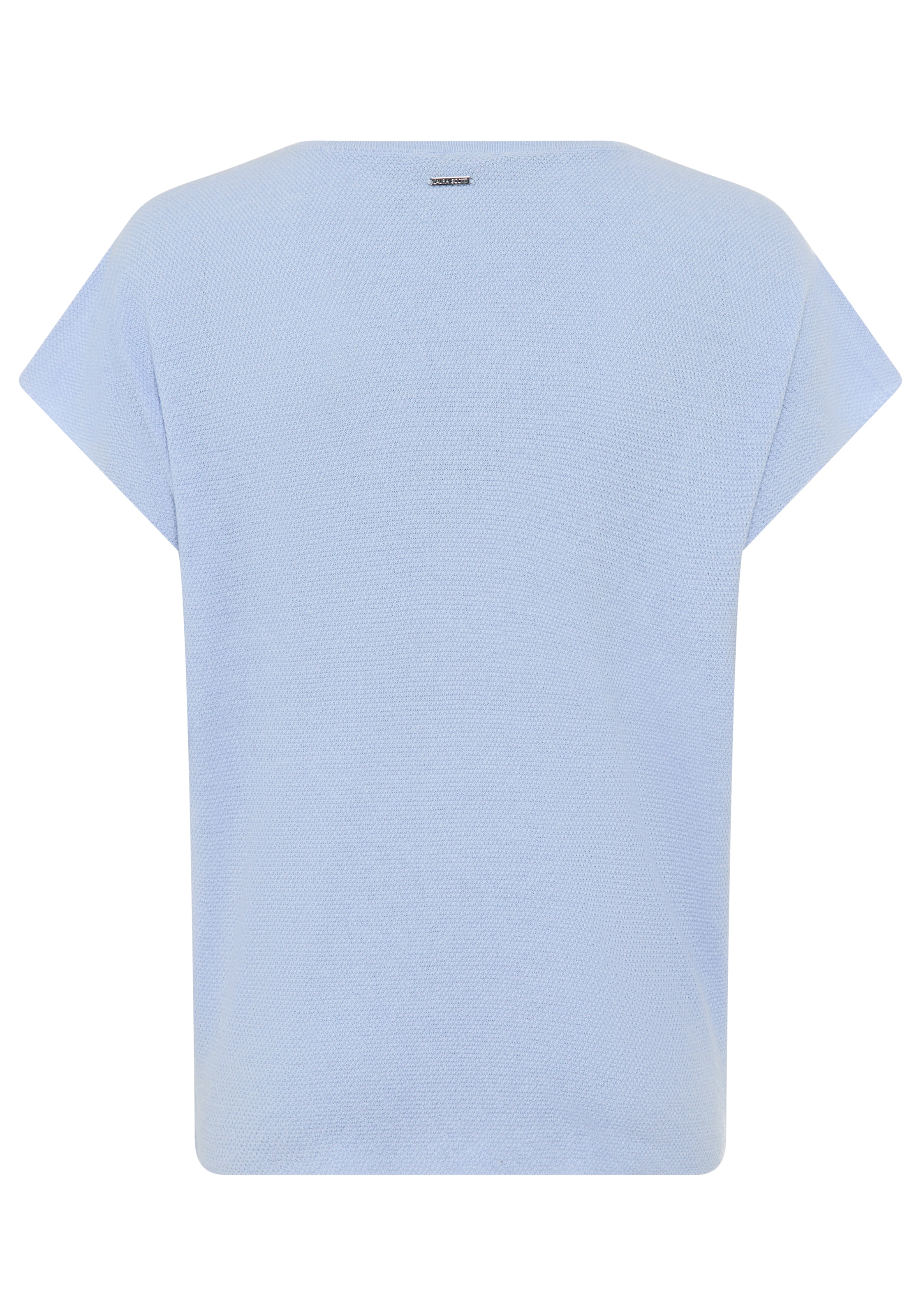 Laura Scott Kurzarmpullover mit modernem Perlstrick und lässiger Passform