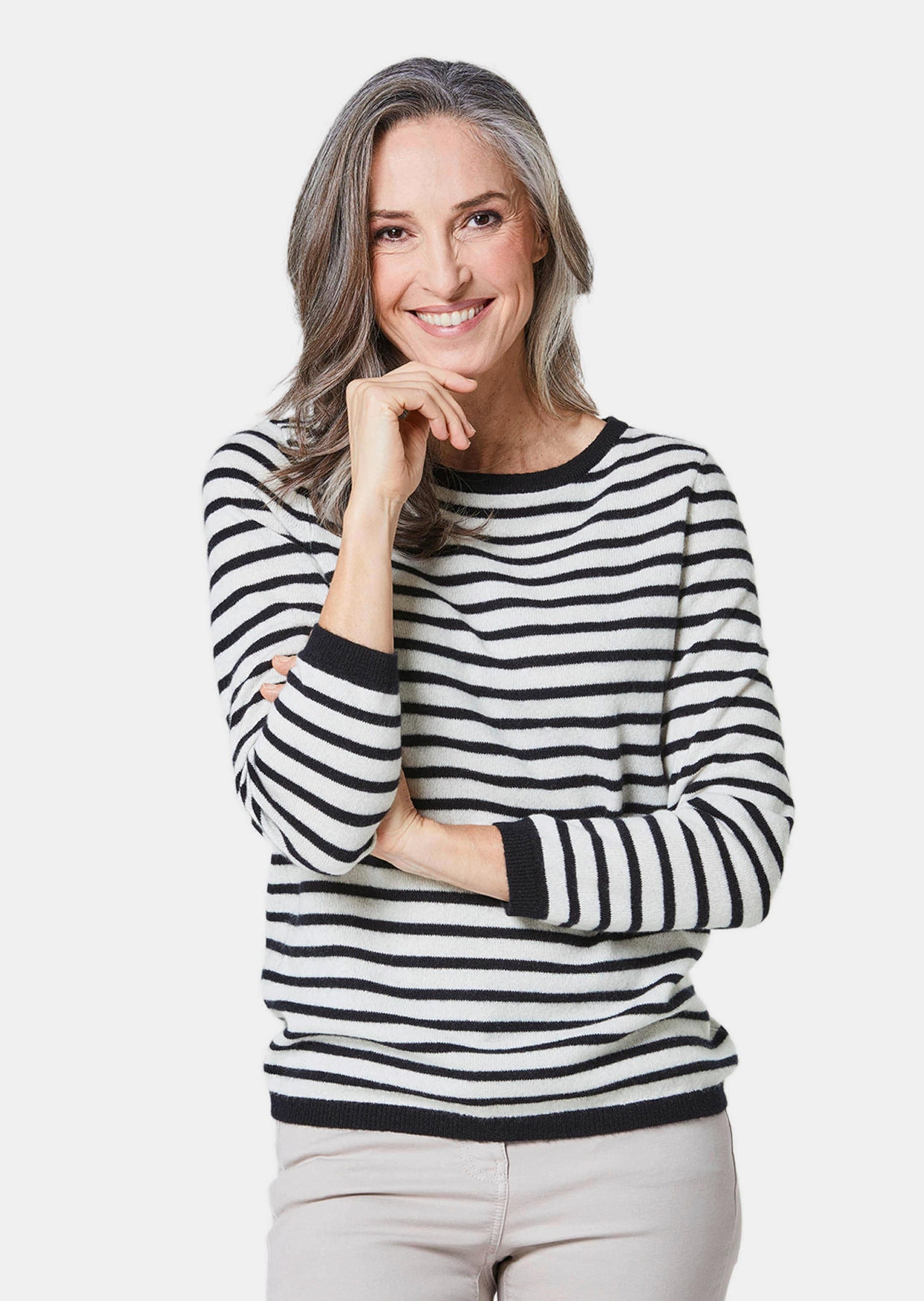 GOLDNER Strickpullover »Kaschmirpullover mit U-Boot Ausschnitt«