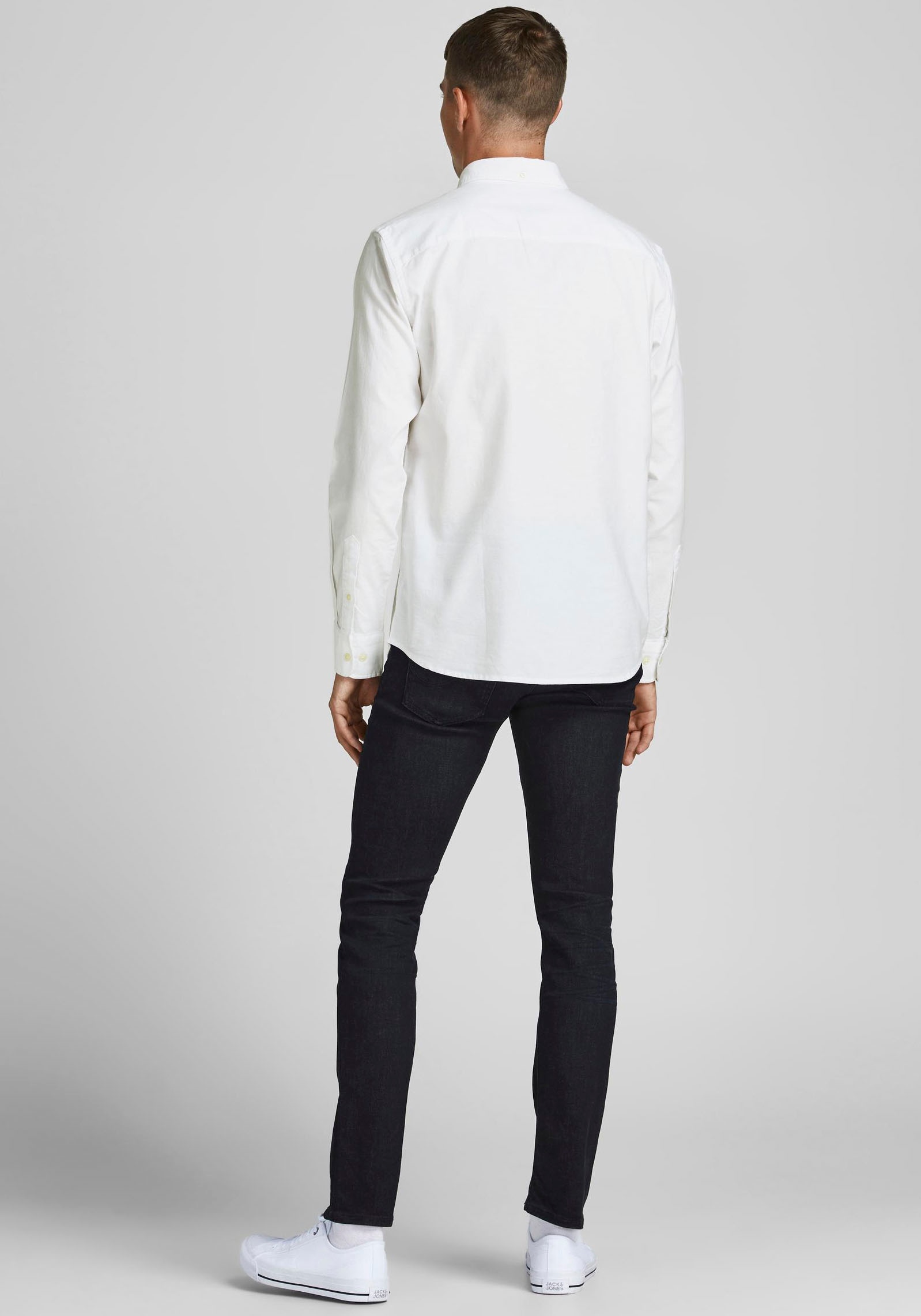 Jack & Jones Langarmhemd »BROOK OXFORD«, mit Button-Down Kragen