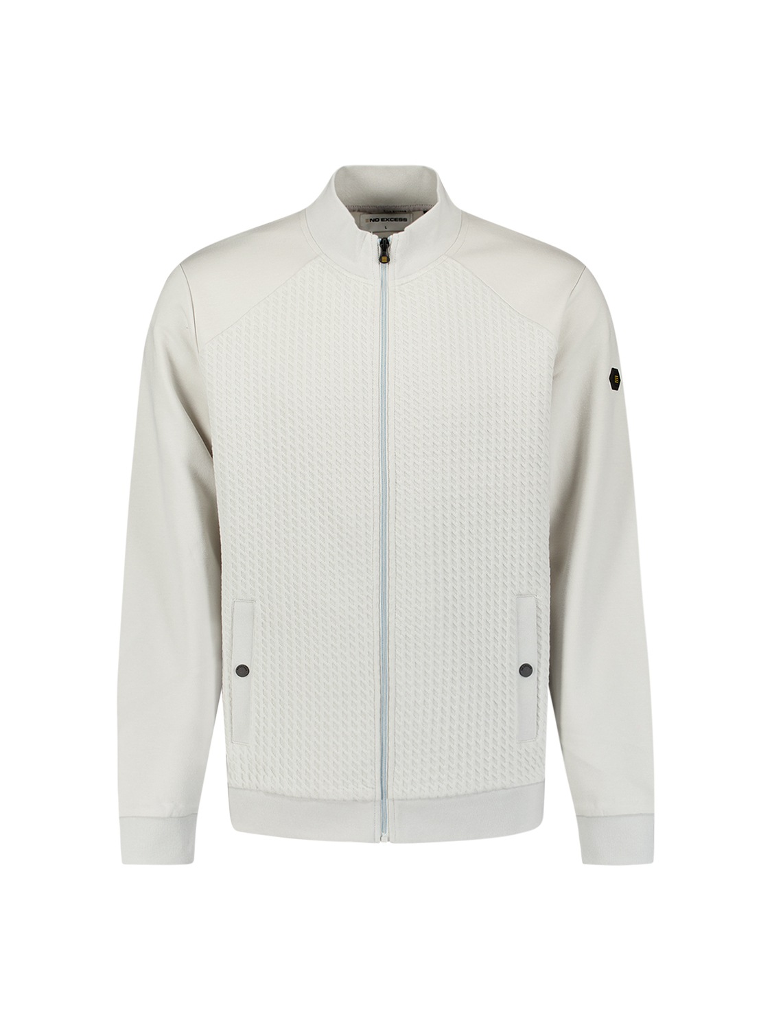 NO EXCESS Sweater »No Excess Jacquard sweatshirt mit Vollreißverschluss«
