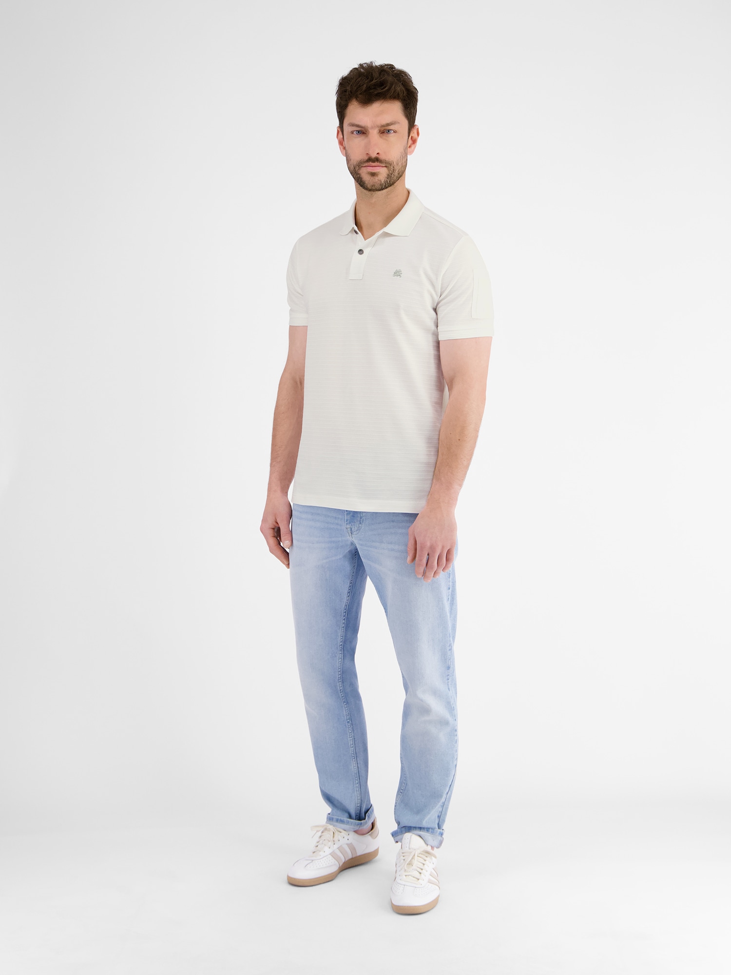 LERROS Poloshirt »LERROS Herren Poloshirt, tonal gestreift«