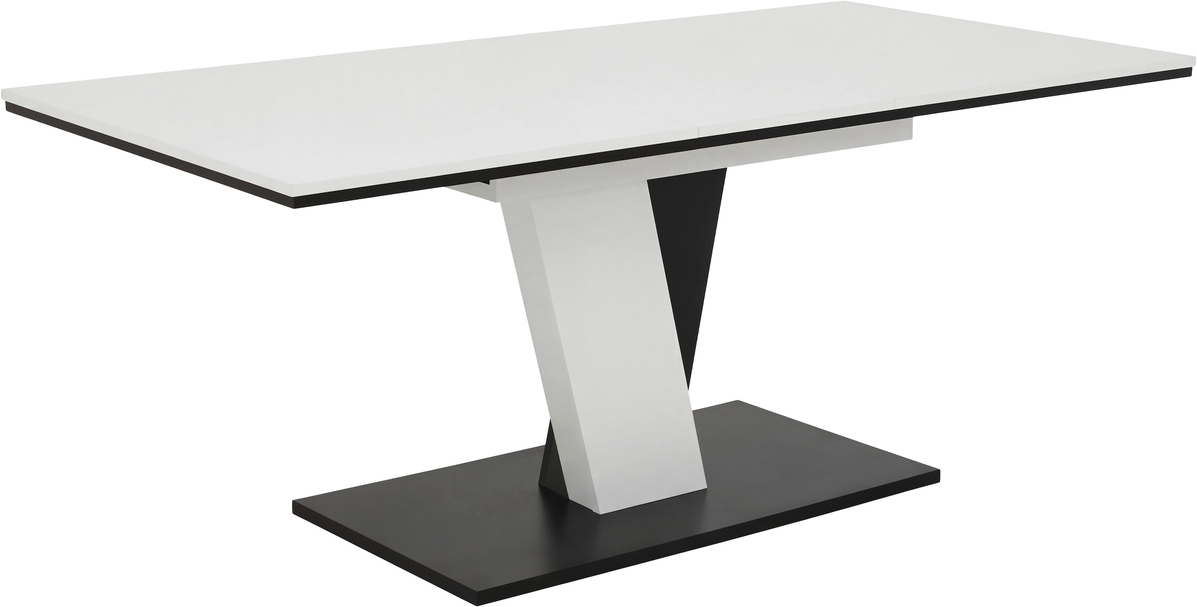 OTTO home Essgruppe »"Altona", Esstisch ausziehbar plus 6 Stühle, TOPSELLER!« Esstisch ausziehbar 140 - 180 cm, 6 Freischwinger, 7 tlg. tlg. Säulentisch 140-180x90 cm, Stuhl mit Federkorb, 140 kg belastbar