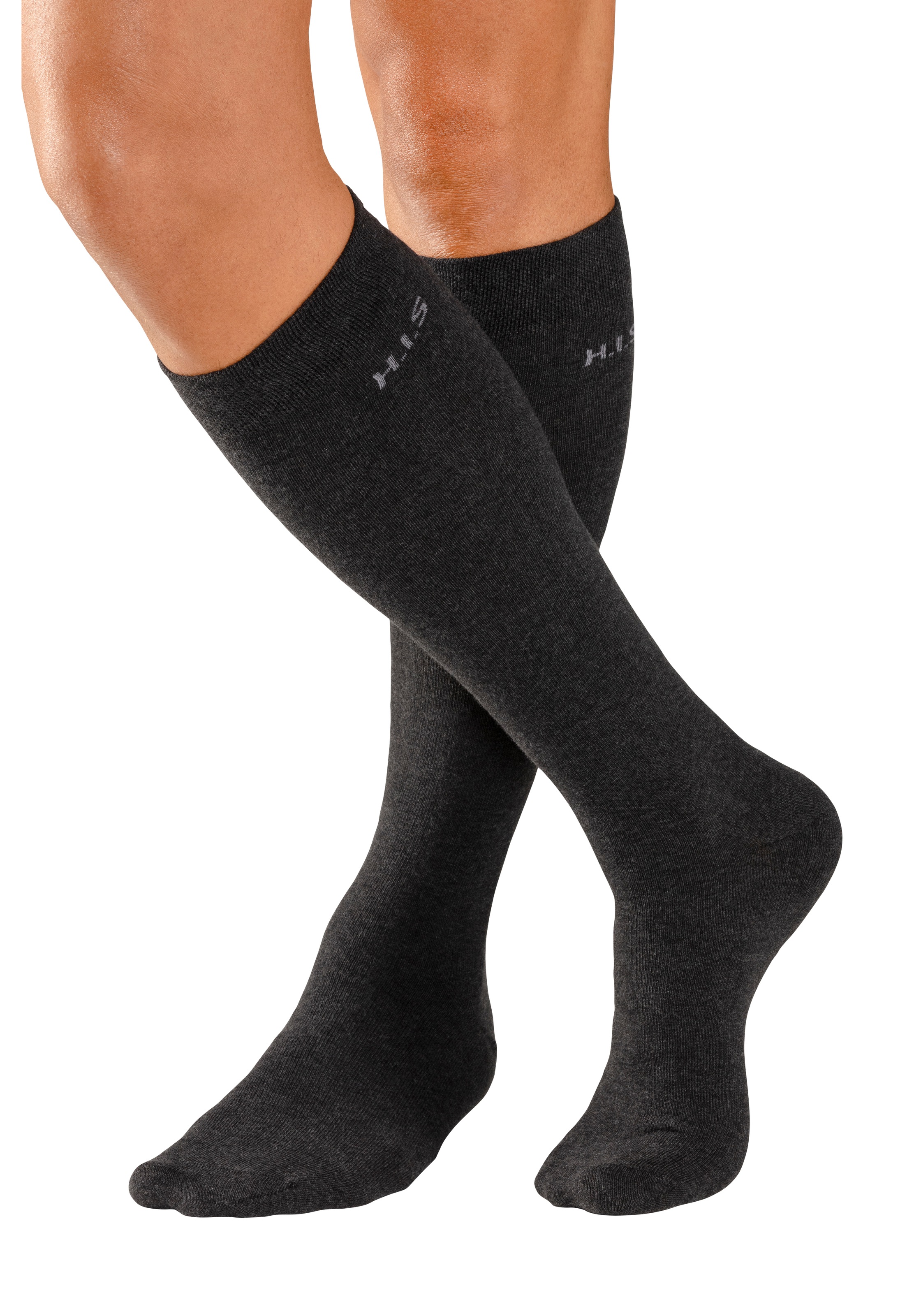 Thumbnail - H.I.S Kniestrümpfe Packung, 3 Stk. tlg. mit druckfreiem Bündchen