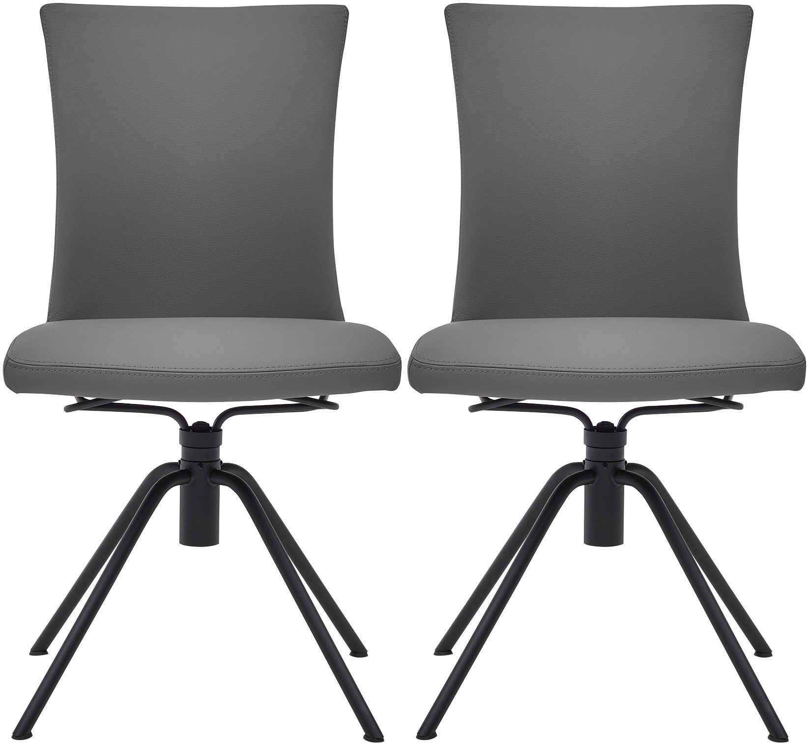 Musterring Polsterstuhl "Helmond 6700", (Set), 2 St., Echtleder, Drehgestel günstig online kaufen