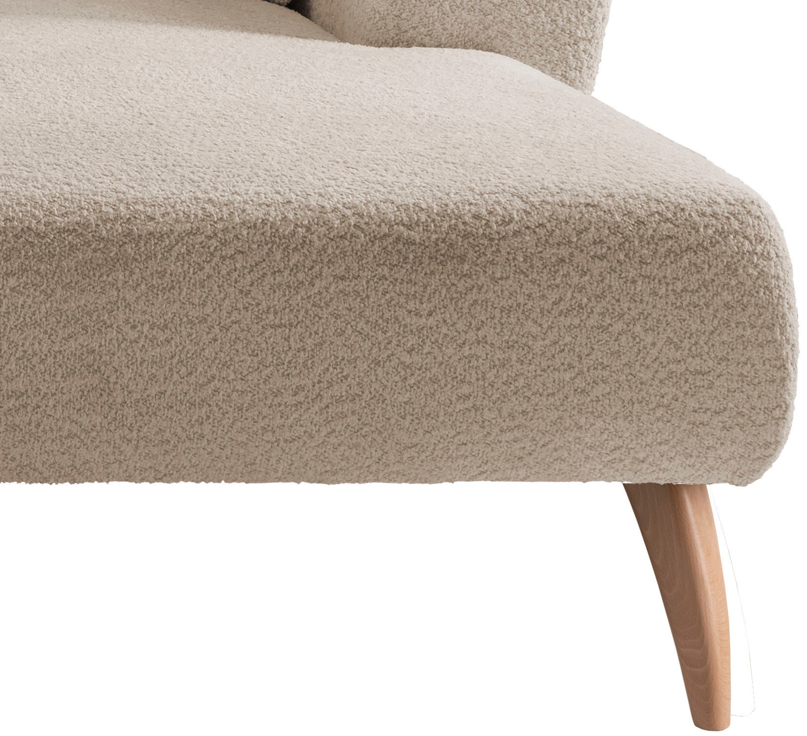 INOSIGN Ecksofa »Colori L-Form«, Holzfußfarbe wählbar, inkl. 4x Zierkissen