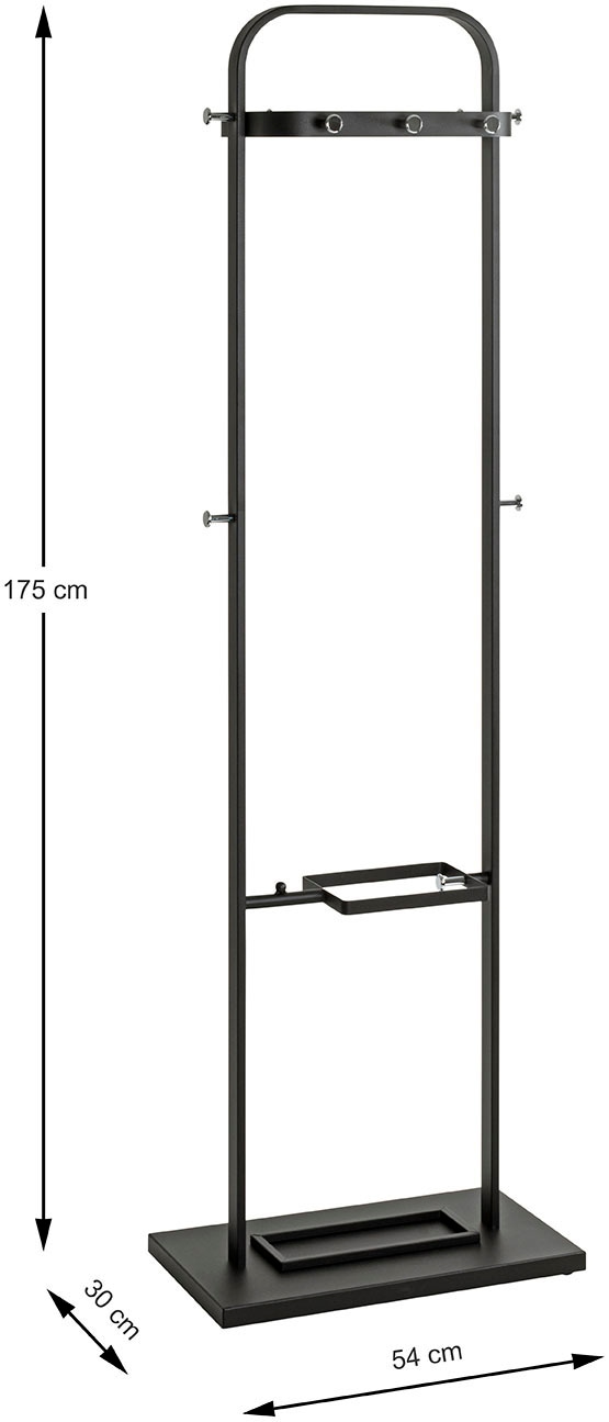 HAKU Garderobenständer »Garderobenständer« Belastbarkeit je Haken jeweils 6 kg / Belastbarkeit max: 35 kg