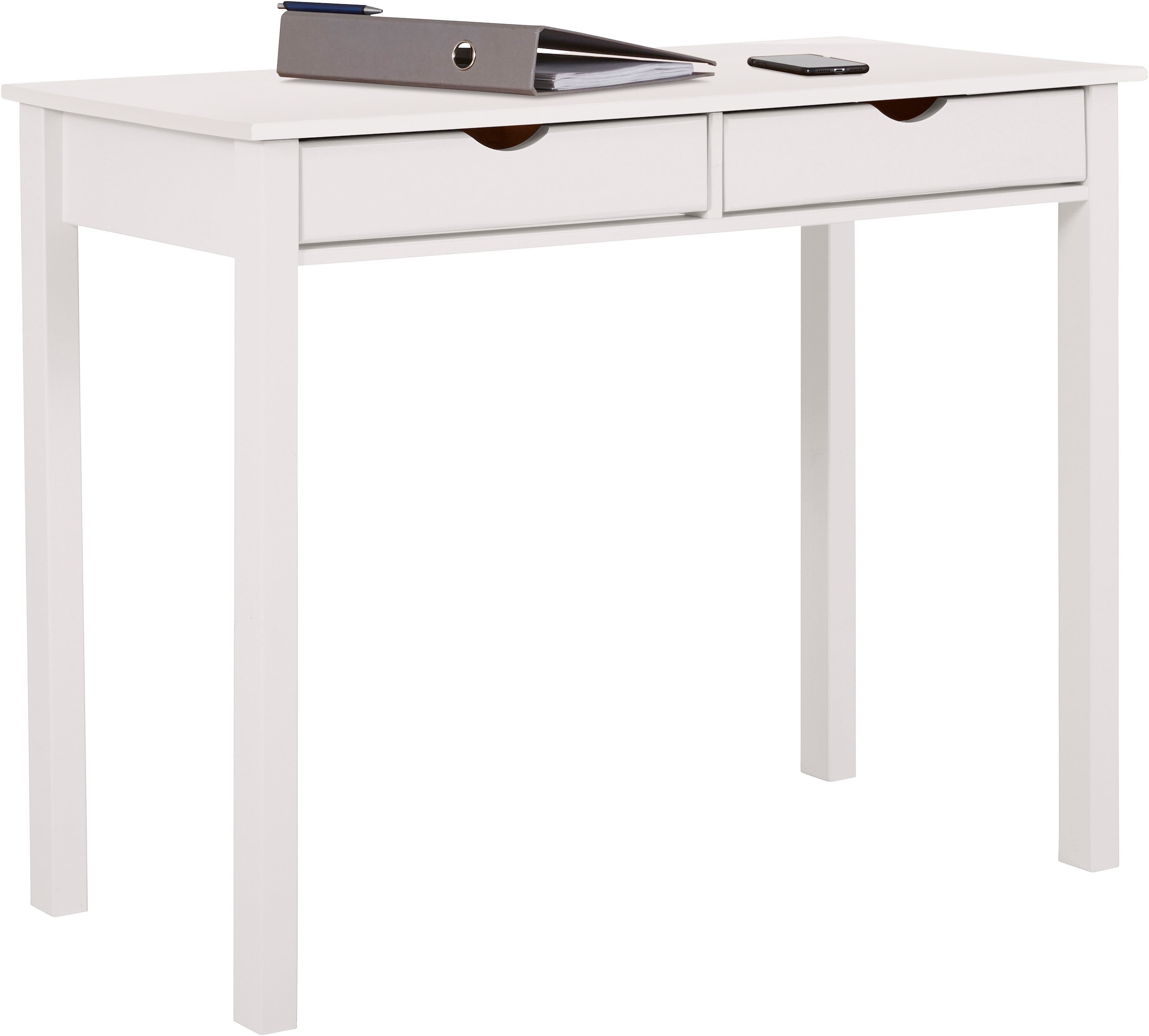 Home affaire Schreibtisch "Gava" Kiefernholz, Griffmulden, unterschiedliche günstig online kaufen