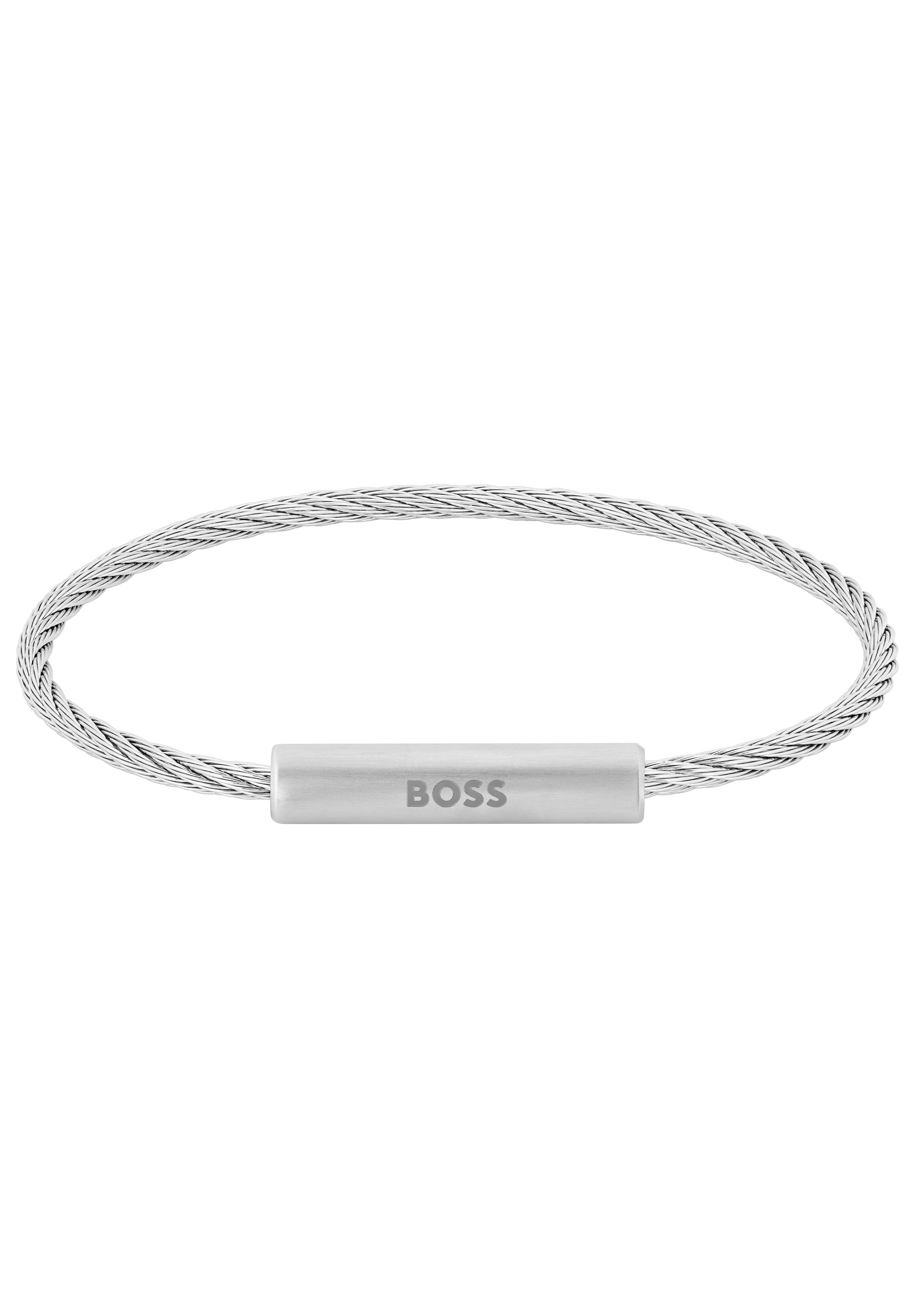 BOSS Armband »Schmuck Edelstahl Armschmuck Stahlseil ALEK«