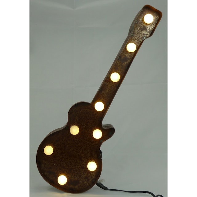 MARQUEE LIGHTS LED Dekolicht »Old Guitar«, 9 flammig-flammig, Wandlampe, Tischlampe  Old Guitar mit 9 festverbauten LEDs - 38x13 cm kaufen | BAUR