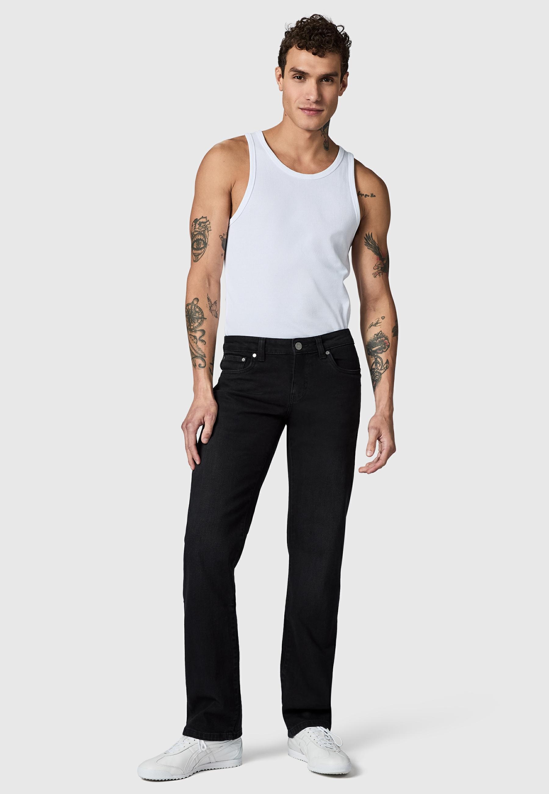 PEAK TIME Straight-Jeans »Orbis« Herren Jeans mit Logoprägung