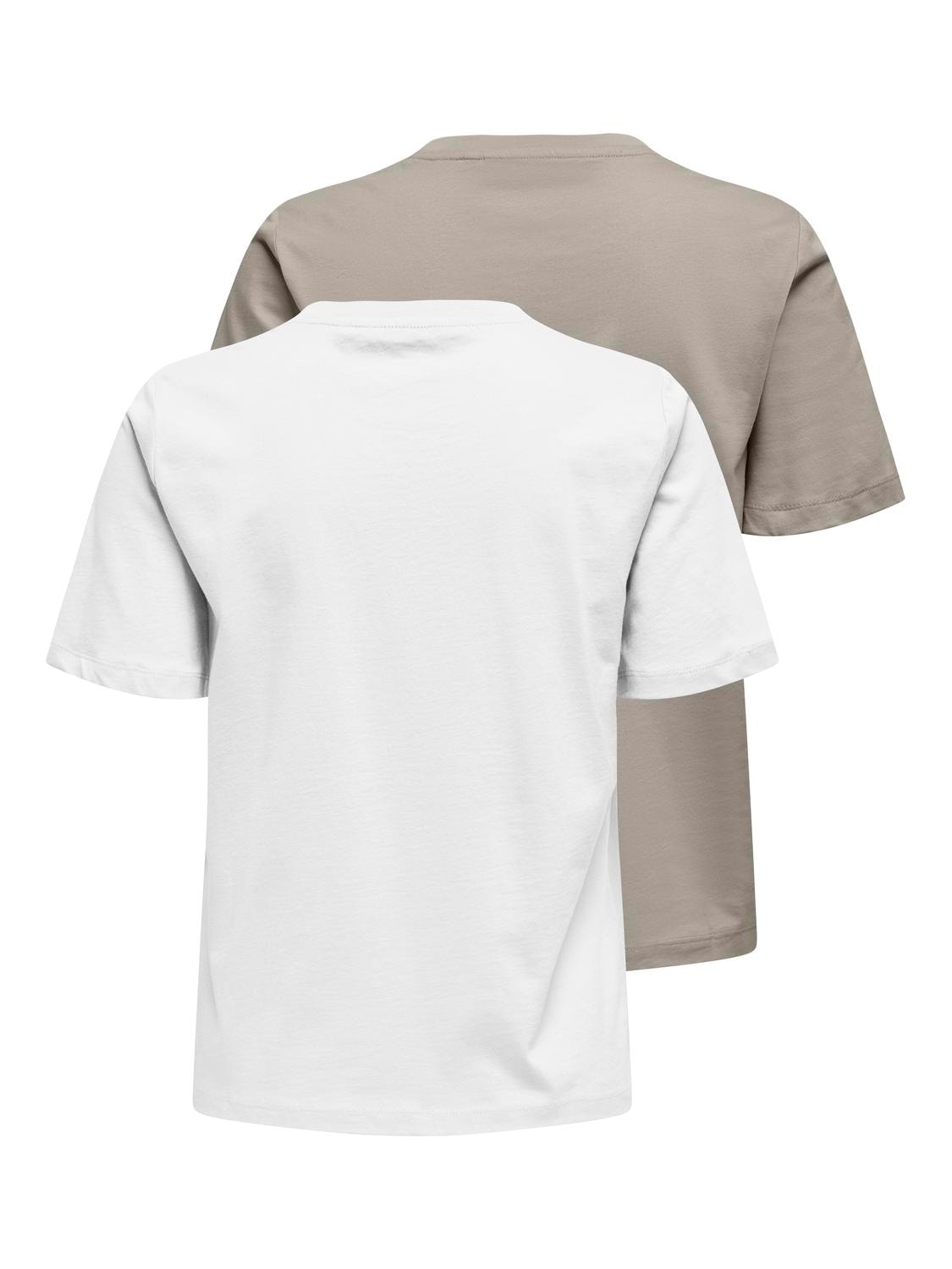 ONLY Kurzarmshirt »ONLONLY S/S TEE NOOS 2 PACK«, (Packung, 2 tlg.)