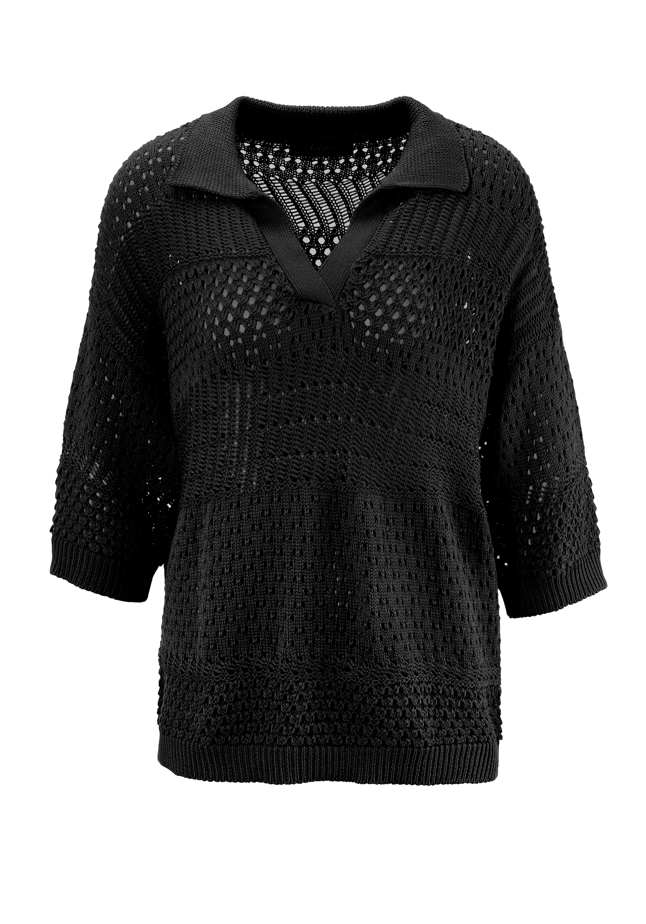 Aniston CASUAL Strickpullover, im trendigem Ajour-Mustermix