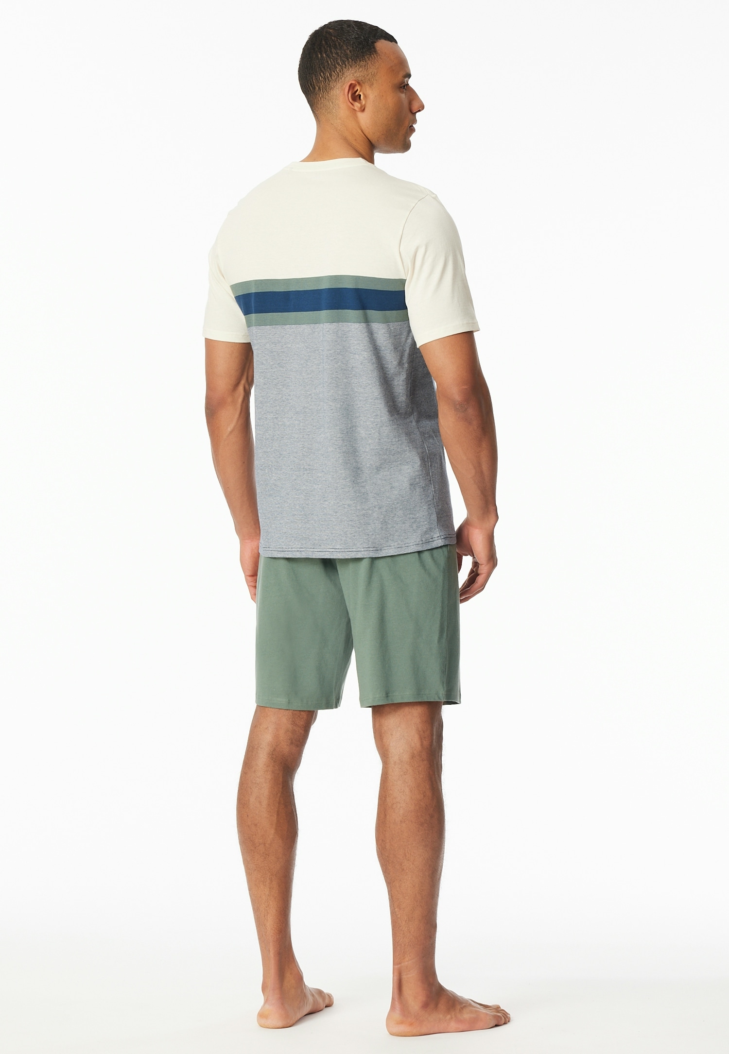 Schiesser Shorty »"Casual Nightwear"«, (2 tlg.), Shorts in Uni mit Bindeband am Bund