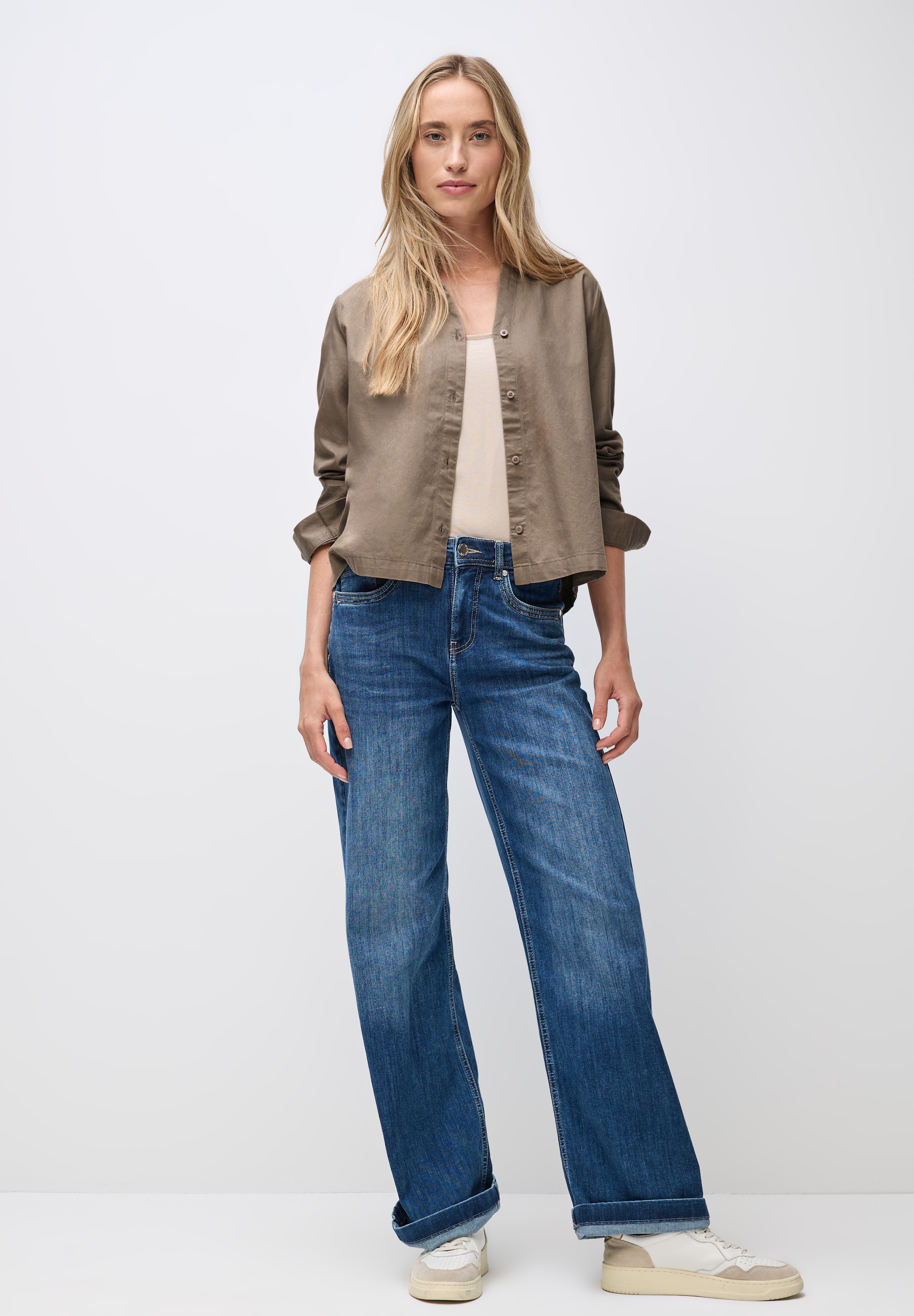 STREET ONE Hemdbluse, aus reiner Baumwolle