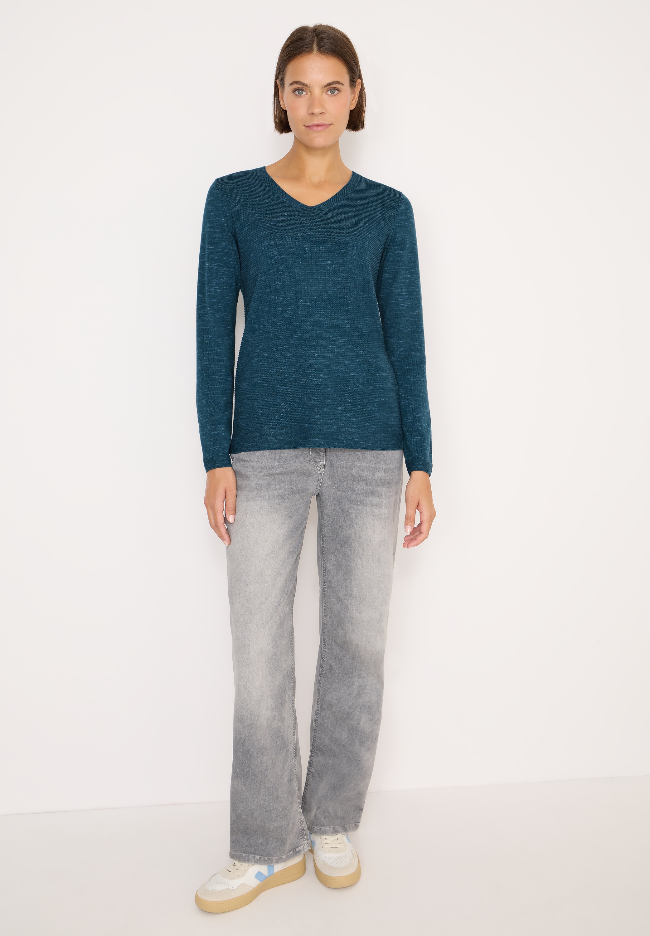 Cecil Strickpullover im Melange Look