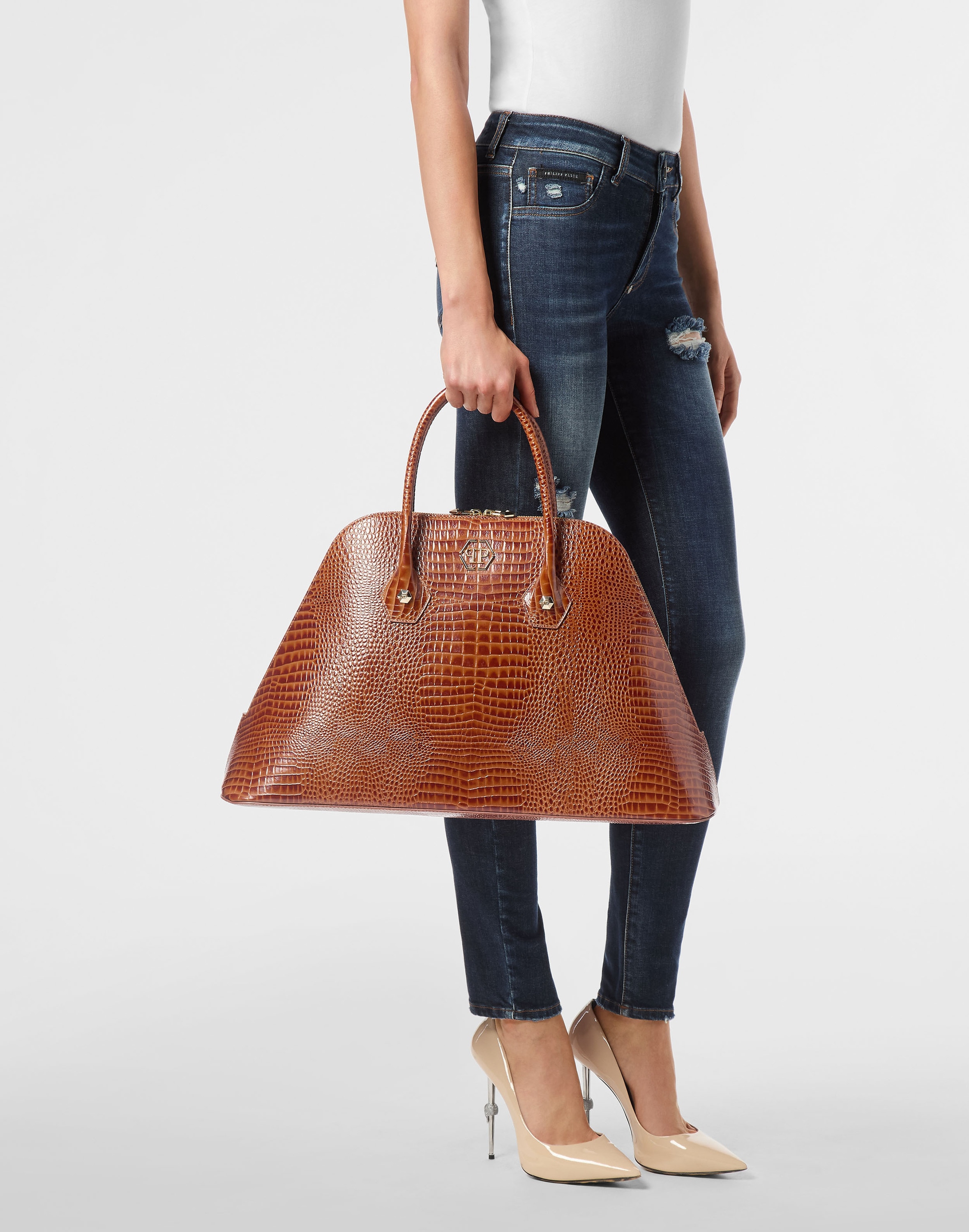 PHILIPP PLEIN Schultertasche »Cocco Crocco Geprägt«