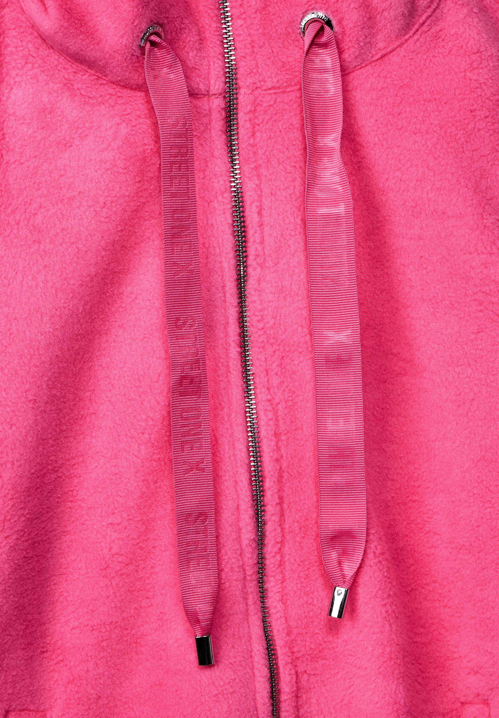 STREET ONE Fleecejacke, ohne Kapuze, in Unifarbe