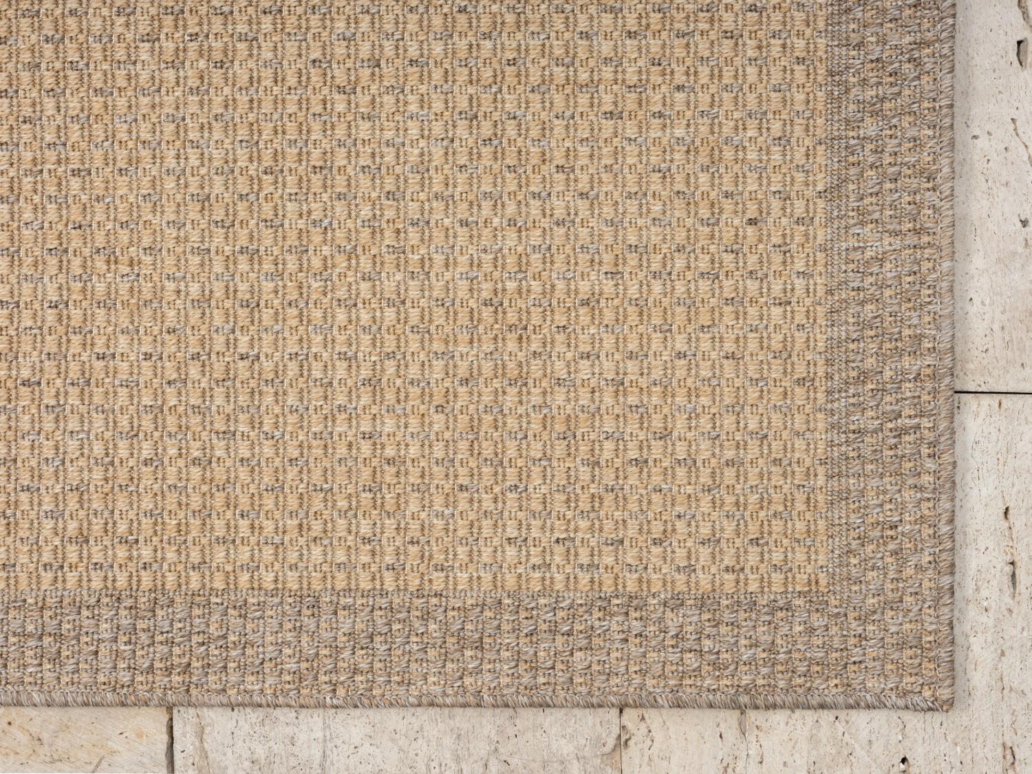 Myflair Möbel & Accessoires Teppich »Natura Lagerräumung«, rechteckig, 6 mm Höhe, Uni Farben, mit Bordüre, Outdoor geeignet, Balkon, Terrasse