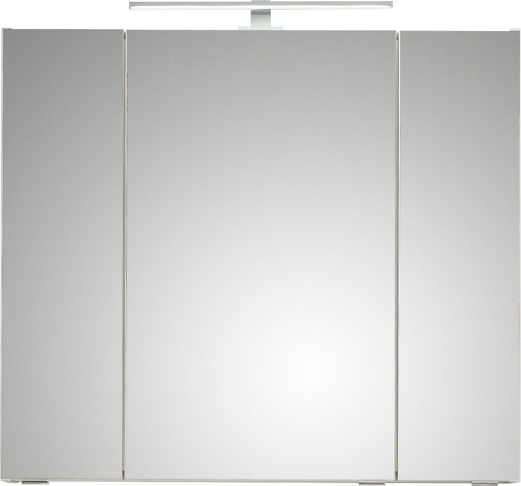 Thumbnail - Saphir Badmöbel-Set "Quickset 3-teilig, Keramikwaschtisch mit LED-Spiegelschrank" 4 Stk. tlg. Midischrank, inkl. Türdämp...