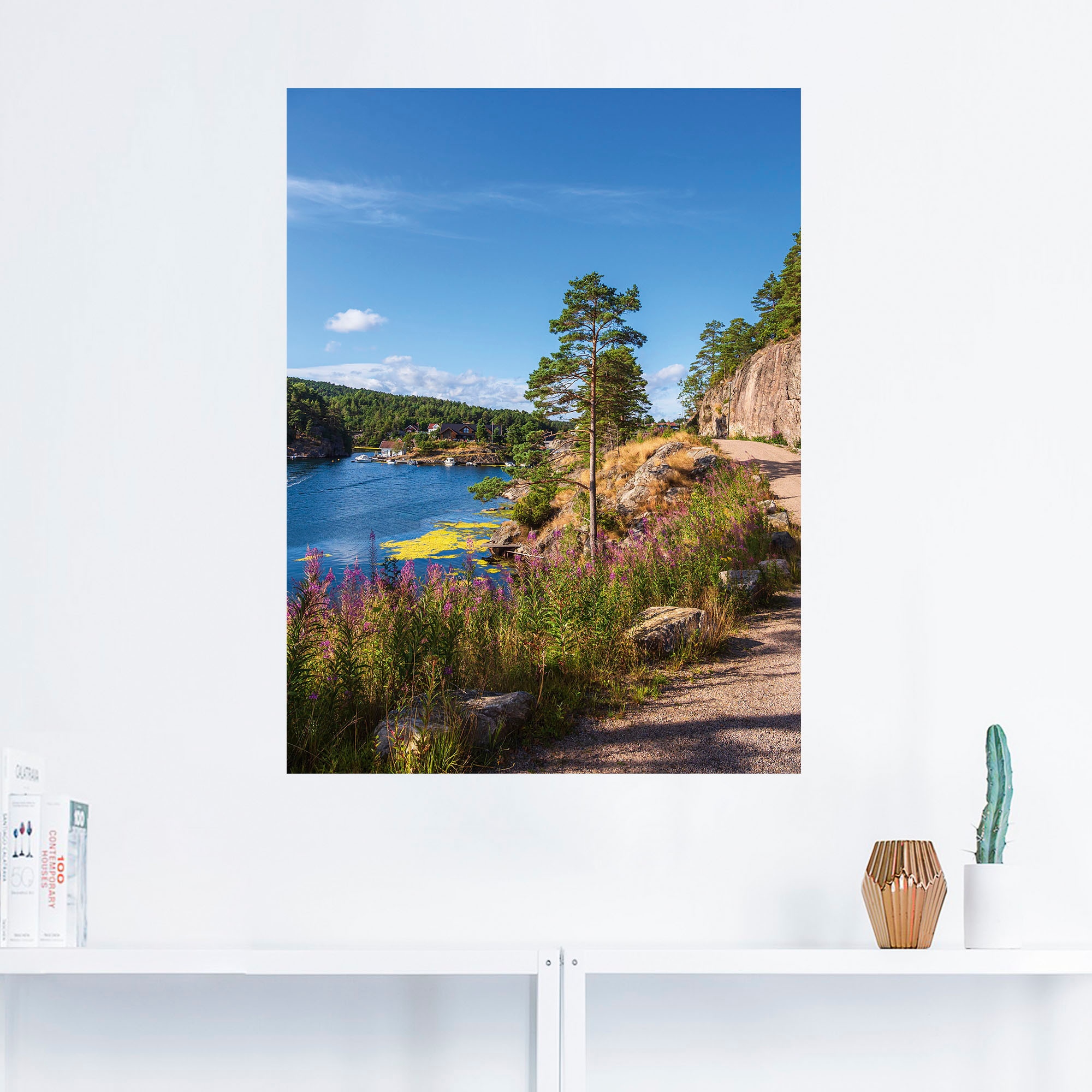 Artland Wandbild »Bucht Stølekilen bei Søgne in Norwegen«, Küstenbilder, (1 St.), als Alubild, Leinwandbild, Wandaufkleber oder Poster in versch. Größen