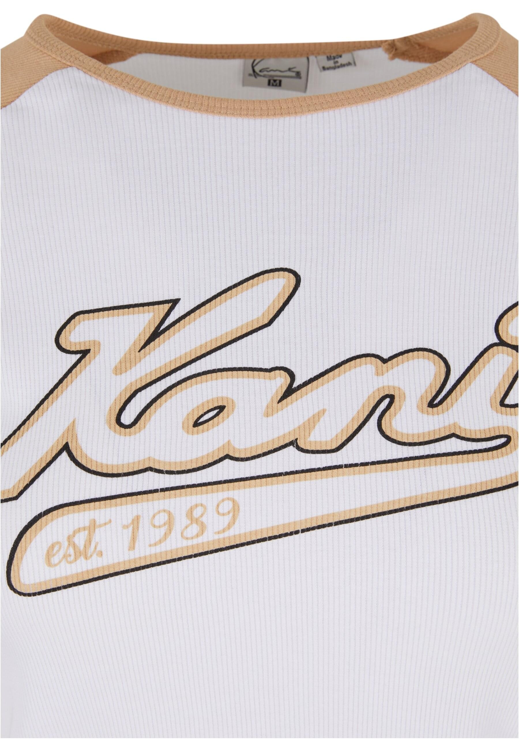 Thumbnail - Karl Kani T-Shirt "Karl Kani Damen KW241-043-1 Karl Kani Varsity Crop Block Rib Ls" 1 Stk.