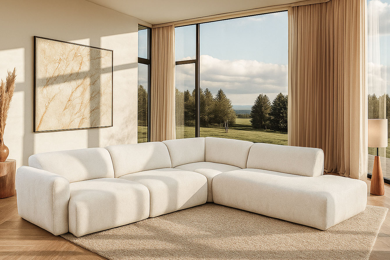 OTTO home Ecksofa "Myrland Wohnlandschaft" Breite 310 cm, L-Form, Chenille, Easy Clean Stoff, mit Kaltschaum