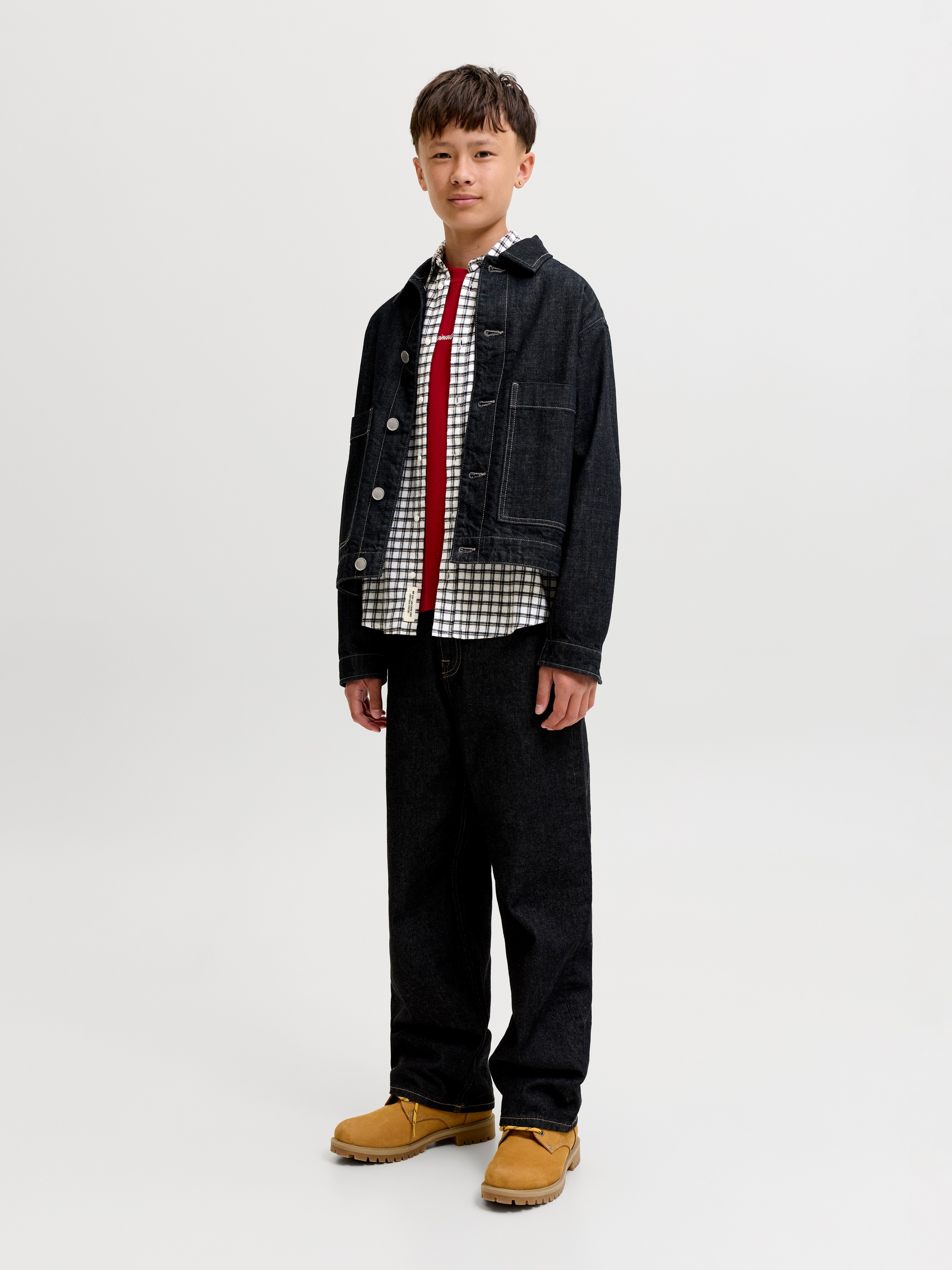 Jack & Jones Junior Langarmhemd »JORFREDERIKSBERG FLANNEL SHIRT L/S JNR« Baumwolle, relaxed fit