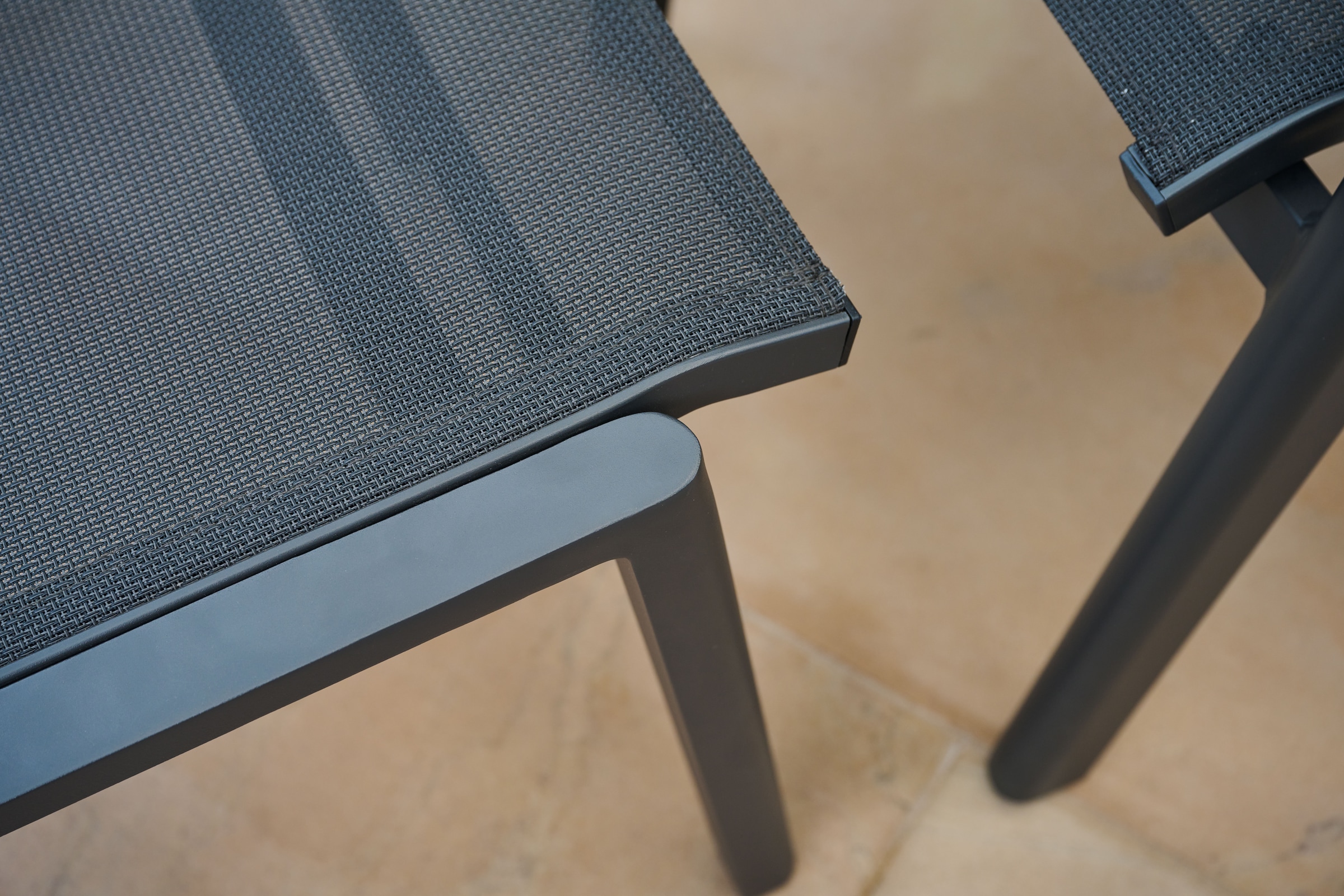 Siena Garden Hocker »BOLOGNA« Aluminiumgestell, Ranotex® Bezug, Dining Hocker anthrazit/grau