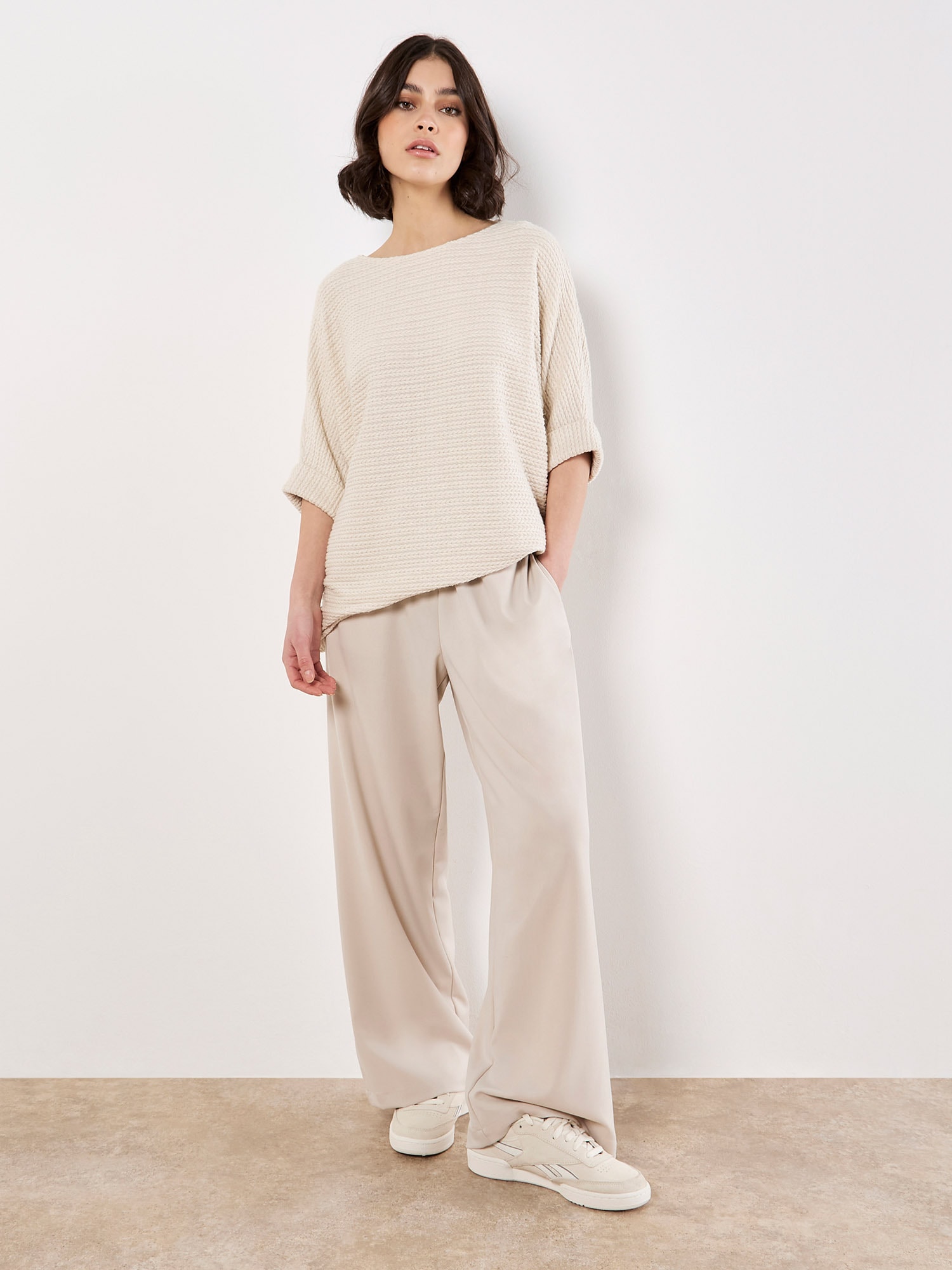Apricot Strickpullover »Oversized Top« mit Zopfmuster