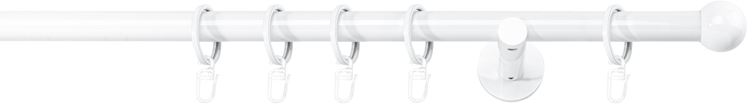 mydeco Gardinenstange »20mm Ball Wandträger 12 cm«, 1 läufig-läufig, Fixmaß
