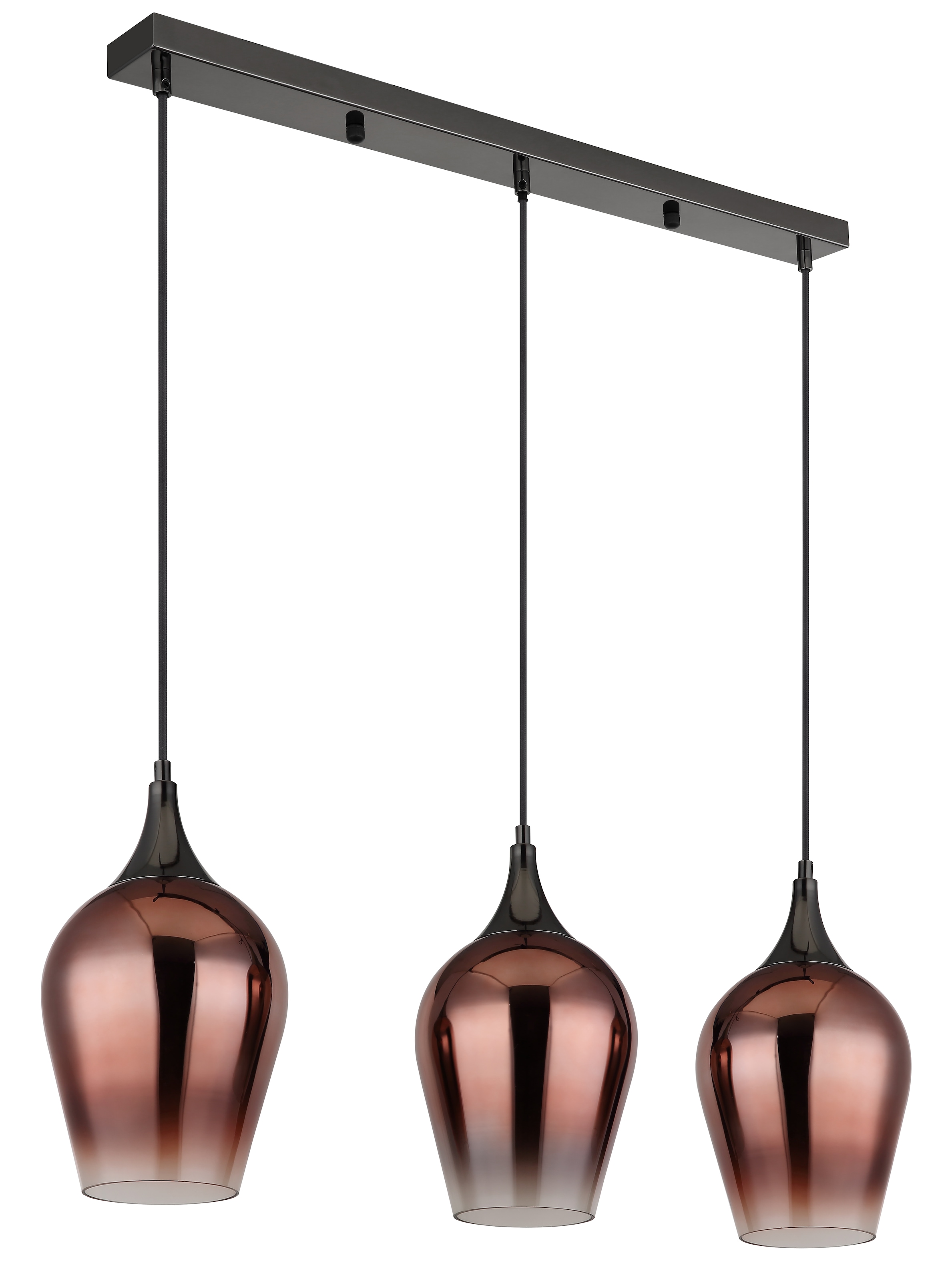 GLOBO LIGHTING Hängeleuchte »LAVUS«, Leuchtmittel E27 | ohne Leuchtmittel, Hängelampe/Pendelleuchte/Glas rot/ Höhe kürzbar/Wohnzimmer/Esszimmer
