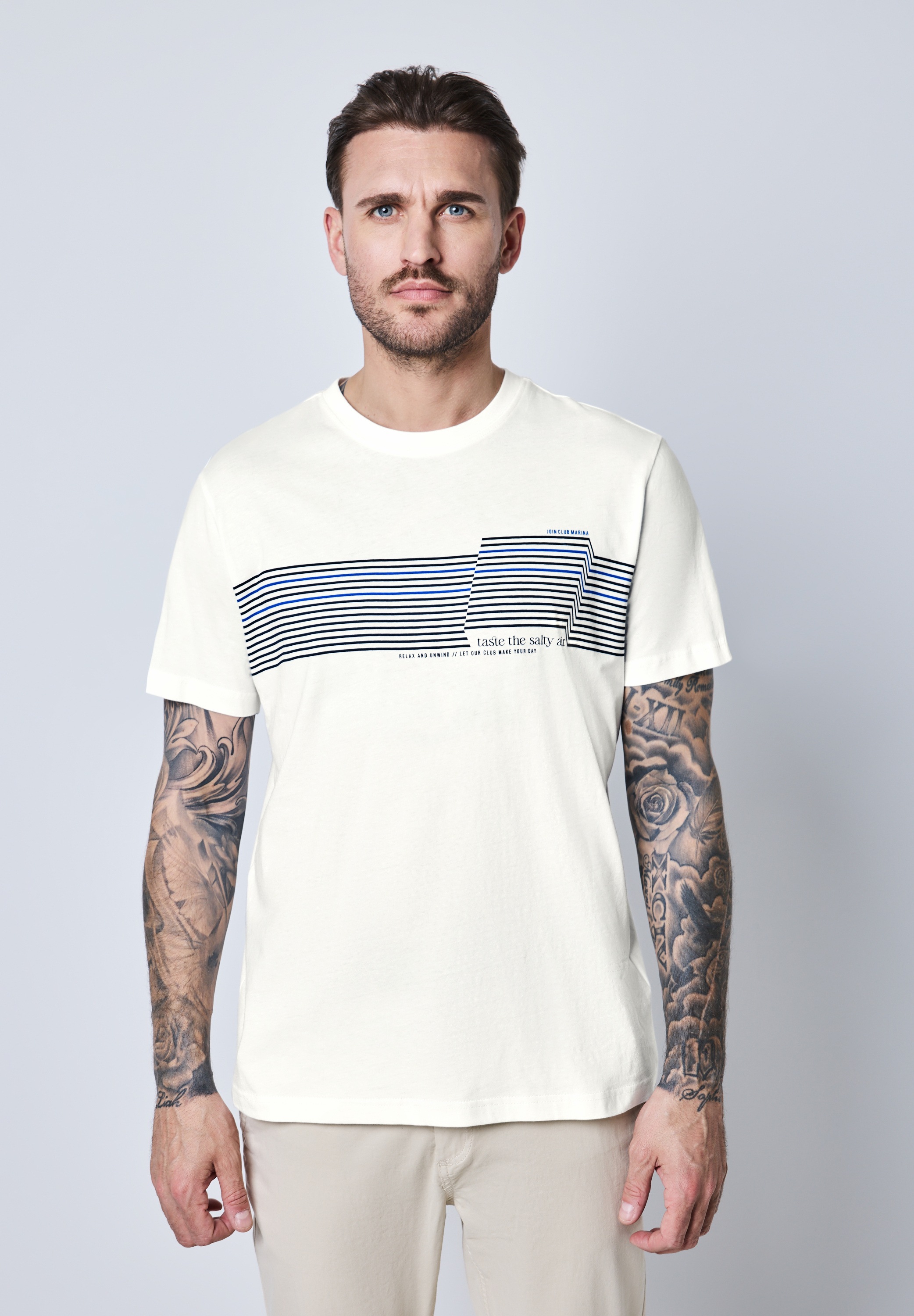 STREET ONE MEN T-Shirt mit Rundhalsausschnitt günstig online kaufen