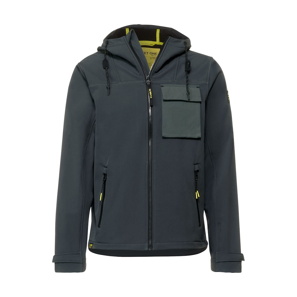 STREET ONE MEN Softshelljacke, mit Kapuze