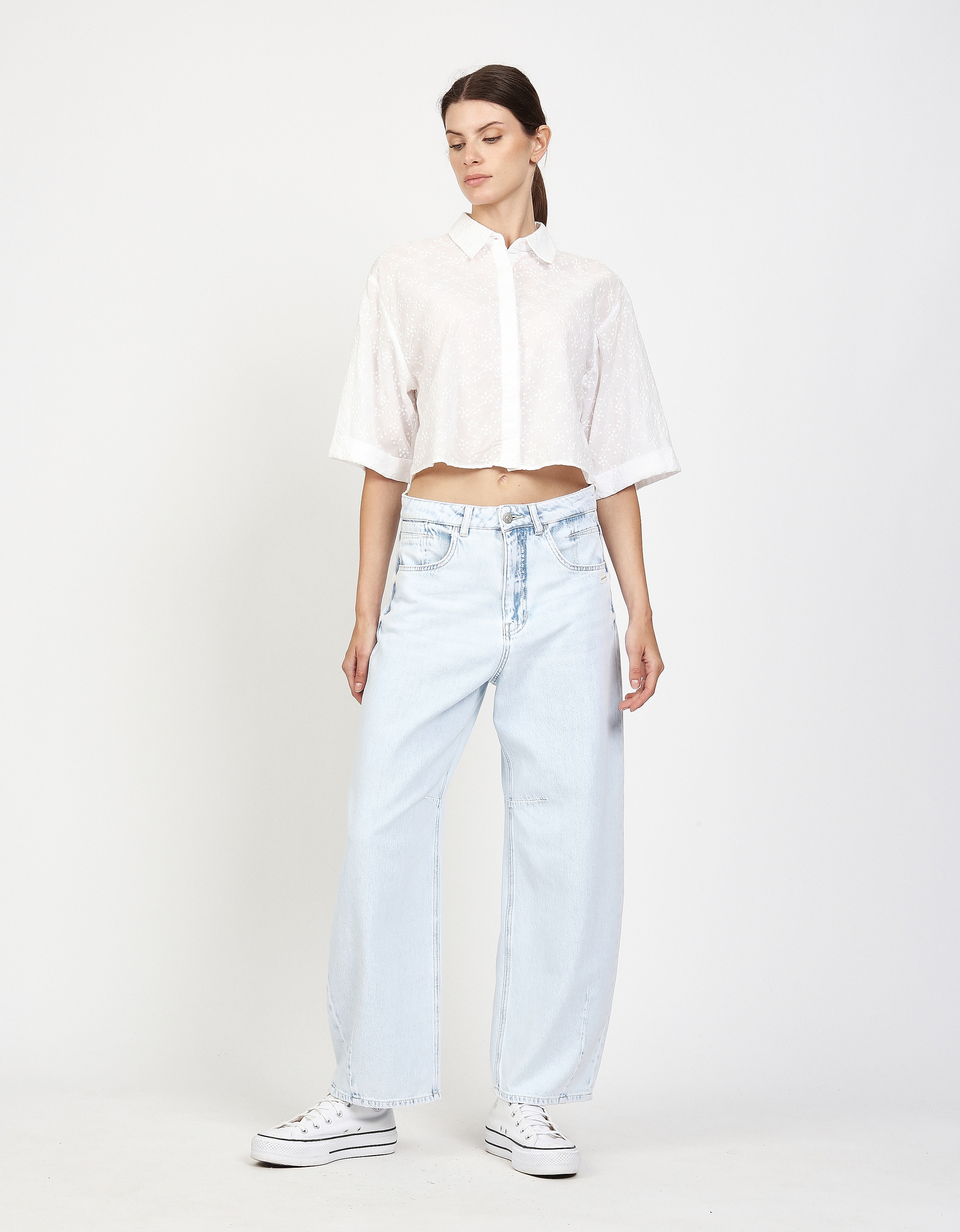 GANG Loose-fit-Jeans »94SARINA« mit Abnähern an Knie und Saum