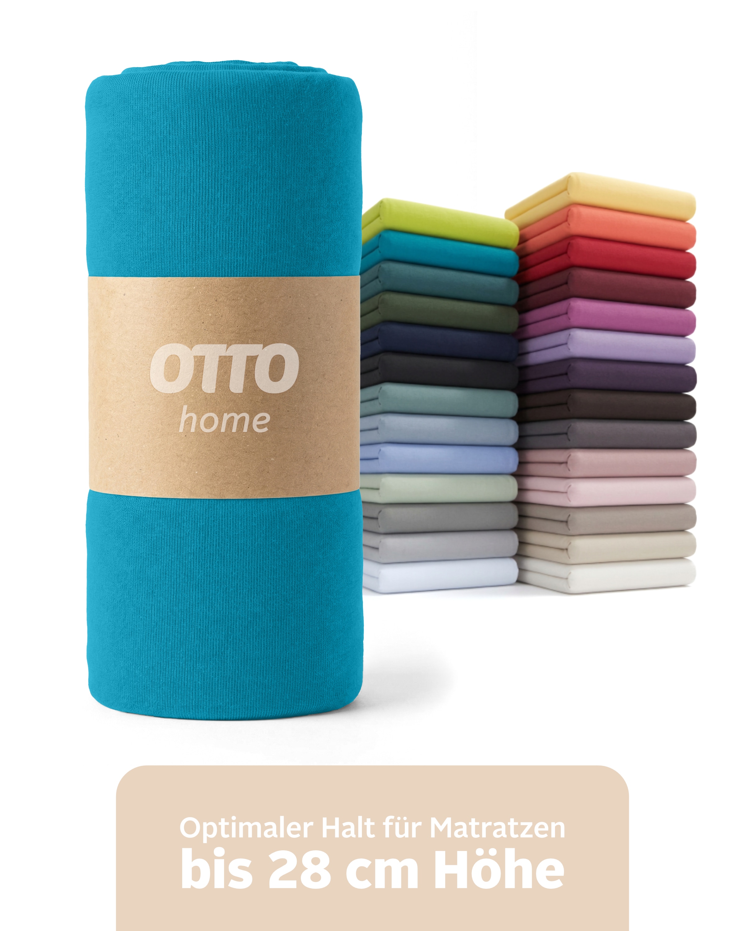 OTTO home "BLACKBERRY in PREMIUM und BASIC Qualität, 100% Baumwolle" für hohe Matratzen bis 28 cm, Bettlaken, Spannbetttuch, Boxspring